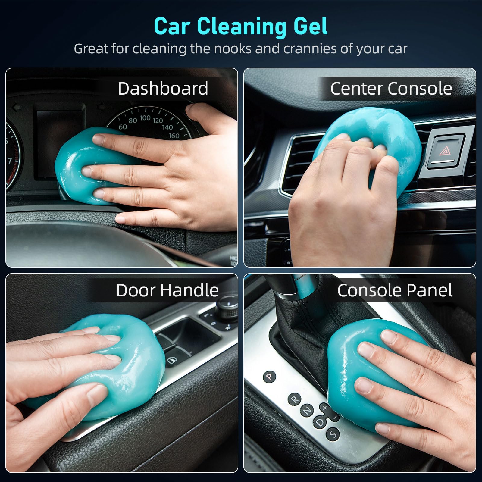 Powerful 19000PA Cordless Handheld Car Vacuum Cleaner - Rechargeable, Low Noise, Portable with Cleaning Gel - Perfect for Car Detailing, Keyboard Cleaning & Home Use