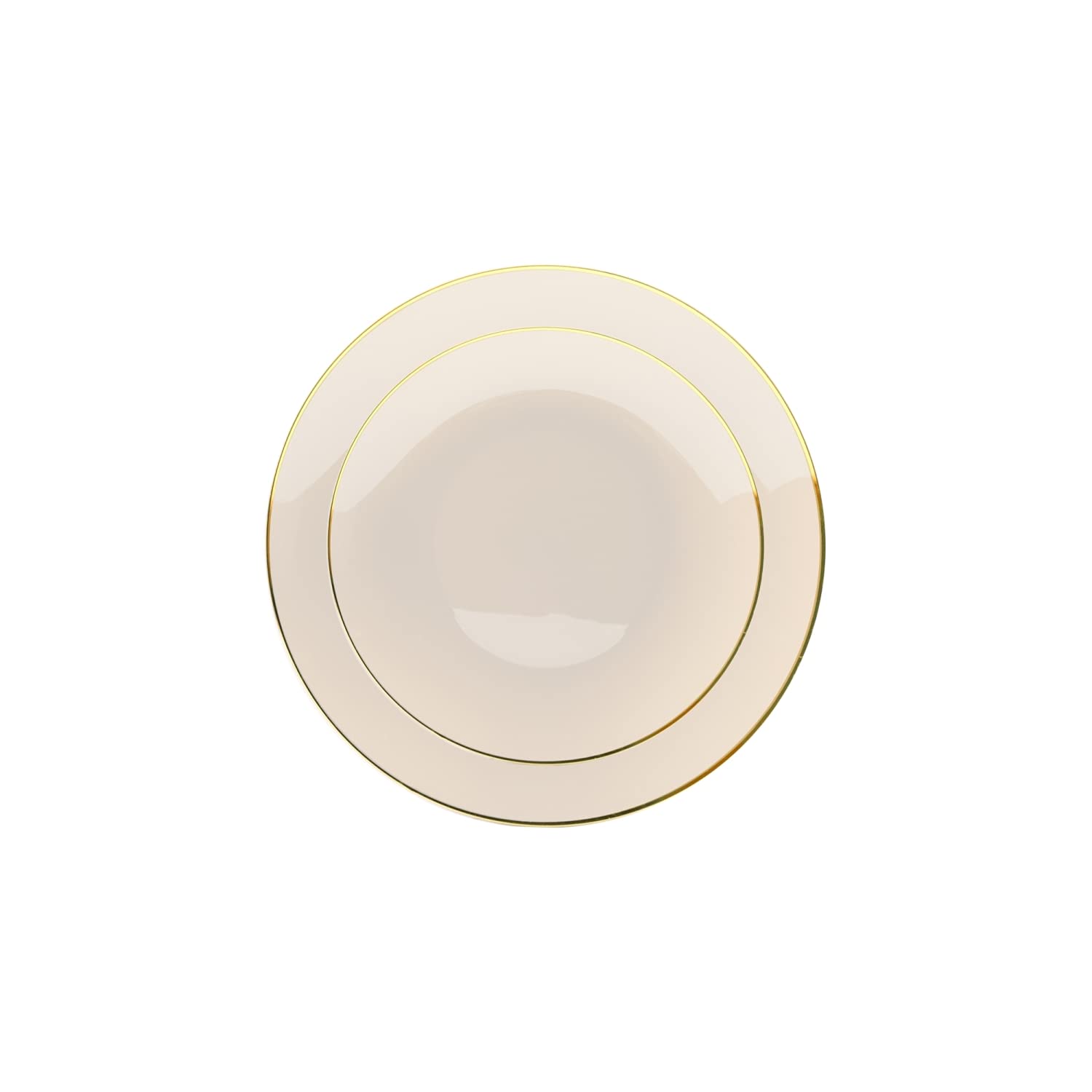 Trendables 200-Count Disposable Plastic Plate Set with Cutlery (Ivory) - Includes 40 Plates, Forks, Spoons & Knives - Perfect for Parties, Picnics, BBQs & Catering Events