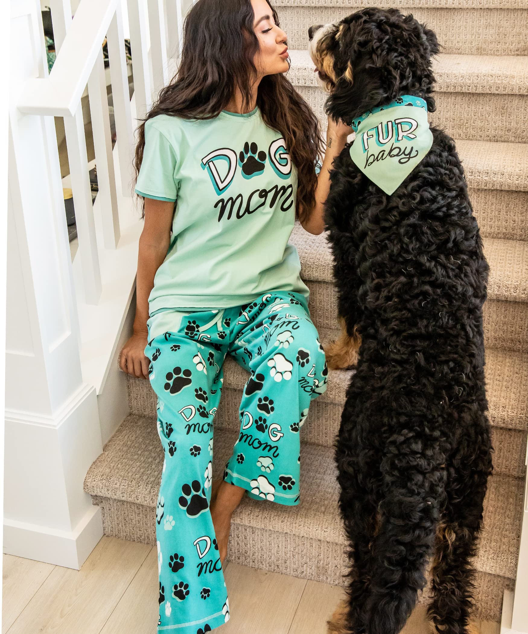 Lazy One Women's Pajama Set - Cute & Comfy Cat & Dog Print Pajama Pants for Women | Soft Sleepwear for Lounging, Relaxing at Home & Gift Giving