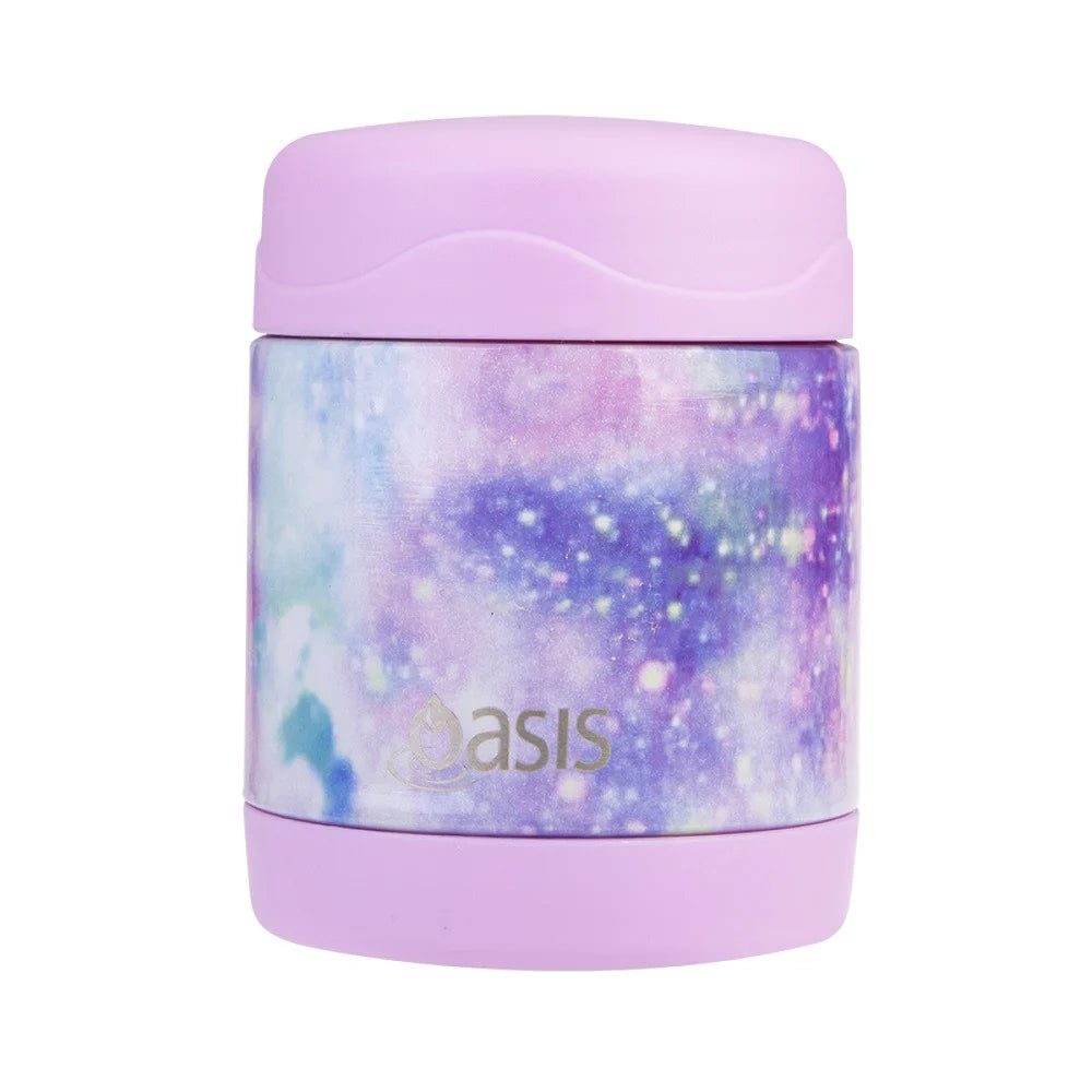 Oasis Insulated Stainless Steel Food Flask 300ml - Galaxy Design - Leak Proof & Temperature Control for Hot & Cold Meals - Perfect for Office, School, Picnics & Outdoor Adventures
