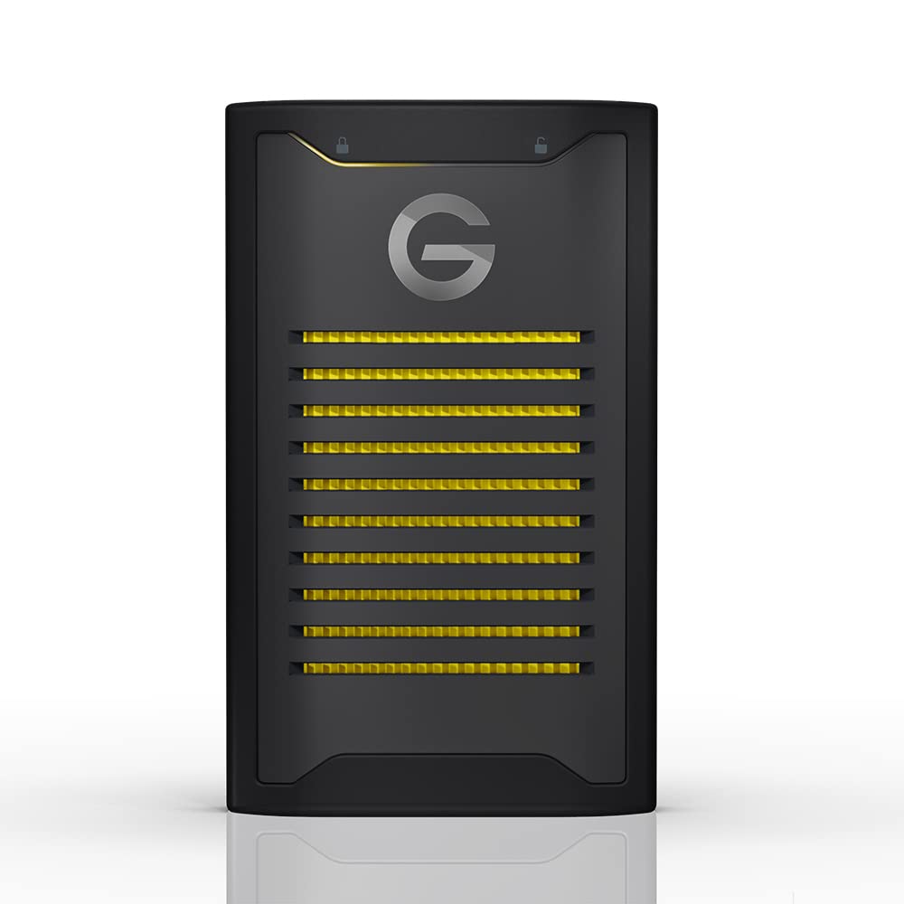 SanDisk Professional 2TB G-DRIVE ArmorLock Encrypted NVMe SSD - Ultra Fast 1000MB/s USB-C External Solid State Drive with Military-Grade Security & Rugged Design for Photographers, Videographers & Content Creators On-The-Go