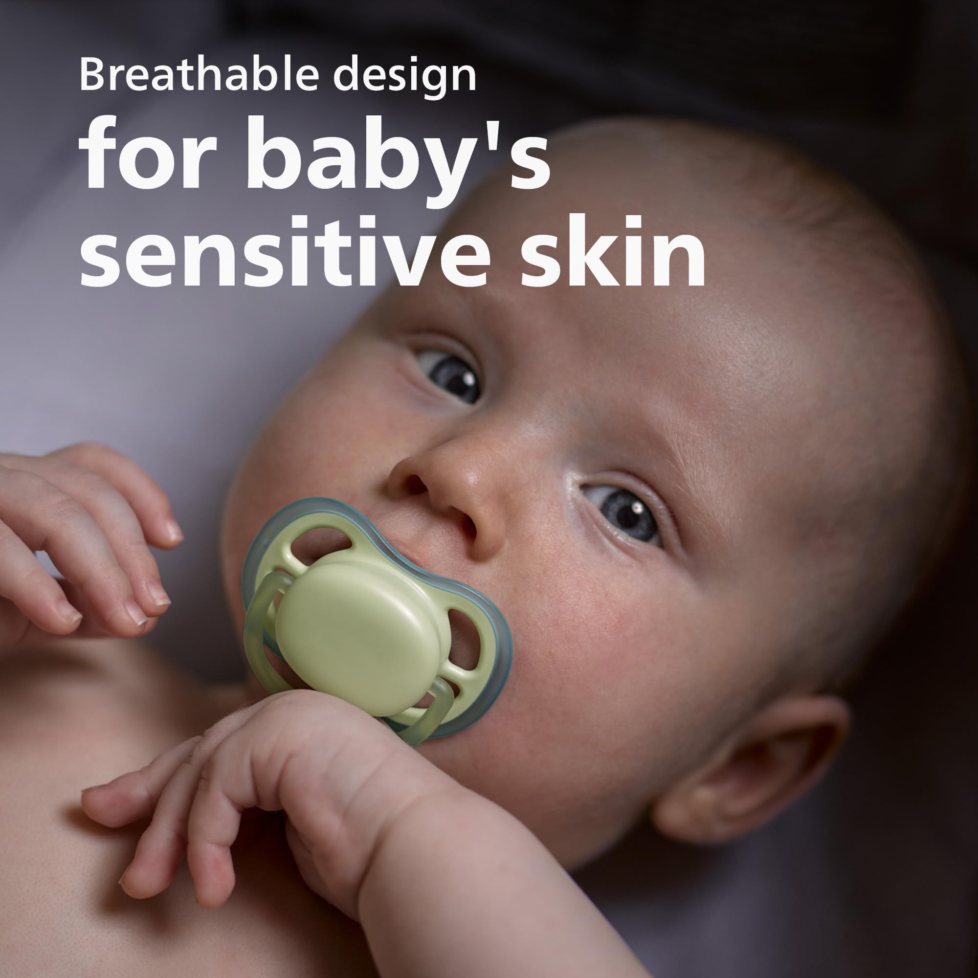 Philips Avent Ultra Air Pacifier - 4-Pack Lightweight & Breathable Baby Soothers for 6-18 Months | BPA-Free, Includes Sterilizer Carry Case (SCF085/52) | Perfect for Daycare, Travel & Comforting Fussy Babies