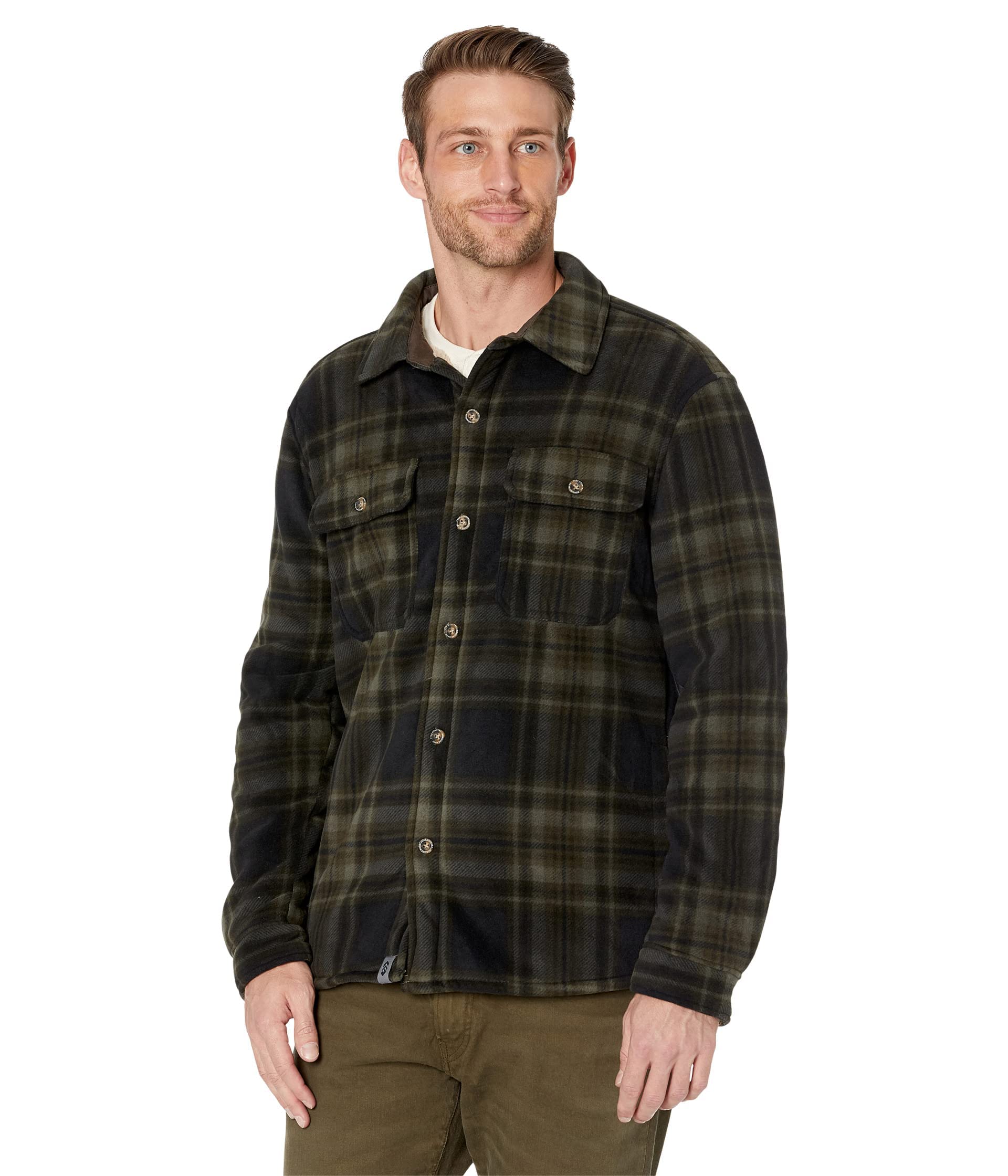 Free Country Sueded Chill Out Fleece Shirt Jacket for Men & Women - Soft Cozy Pullover Fleece Jacket for Outdoor Camping, Hiking & Casual Wear