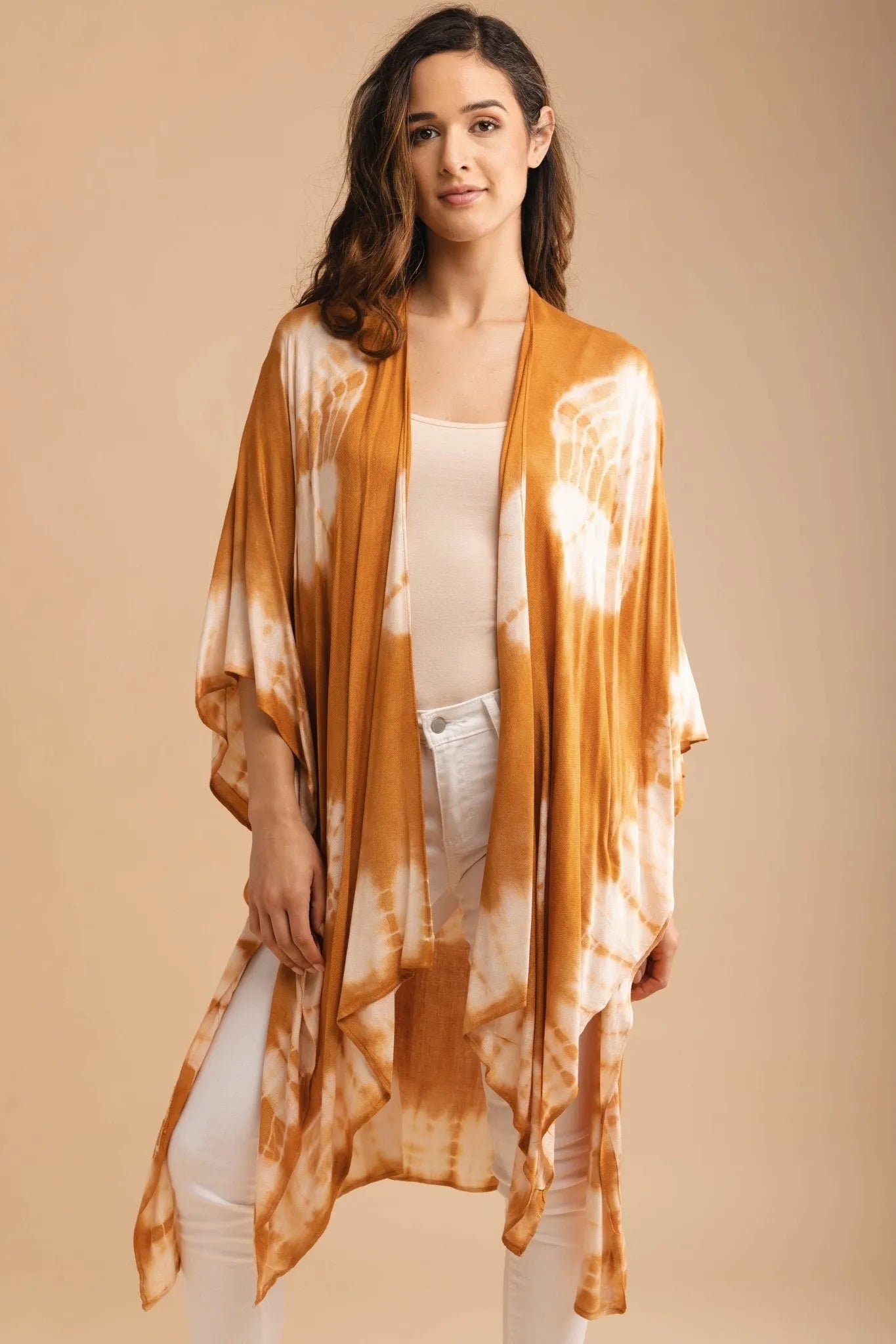 Stylish Tie Dye Ruana Shawl - Boho Chic Womens Wrap - Perfect for Beach Cover Up, Music Festivals & Cozy Evenings