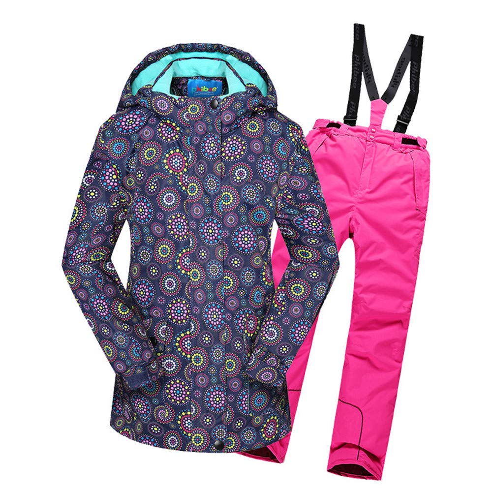 Girl's Windproof Ski Suit Set - Waterproof Jacket & Pants for Winter Sports - Perfect for Skiing, Snowboarding & Outdoor Adventures