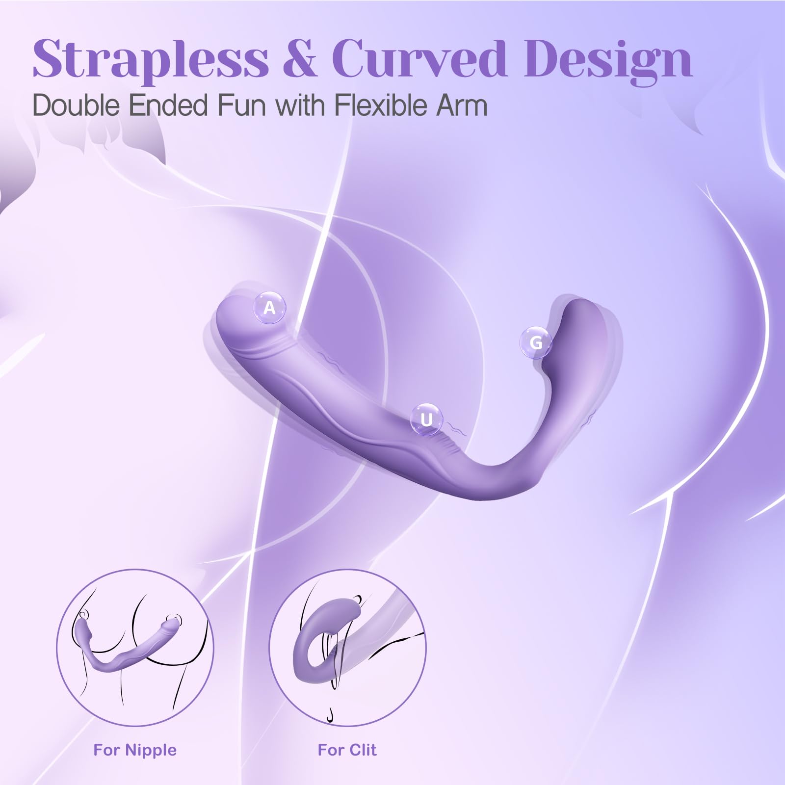 Tracy's Dog Strapless Strap-On Dildo - Realistic Double-Ended Silicone Sex Toy for Women & Couples with 10 Vibration Modes & Remote Control - G Spot Stimulation for Lesbian & Couples Play - Perfect for Solo Play, Partnered Fun & LGBTQ+ Intimacy