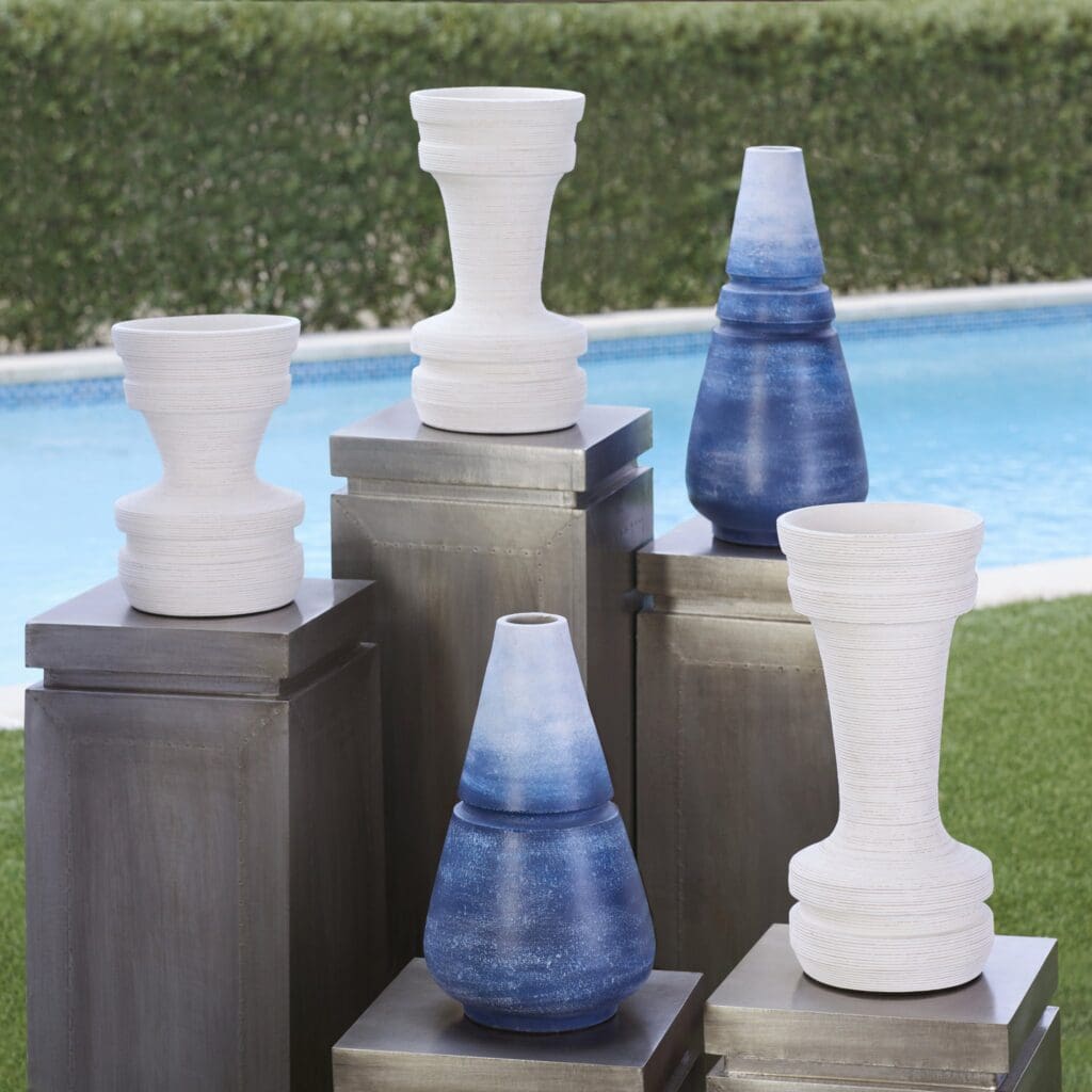 Cyan Design 11609 Anatolia Pedestal - Antique White Small Ceramic Column for Home Decor, Living Room, Bedroom & Entryway Display