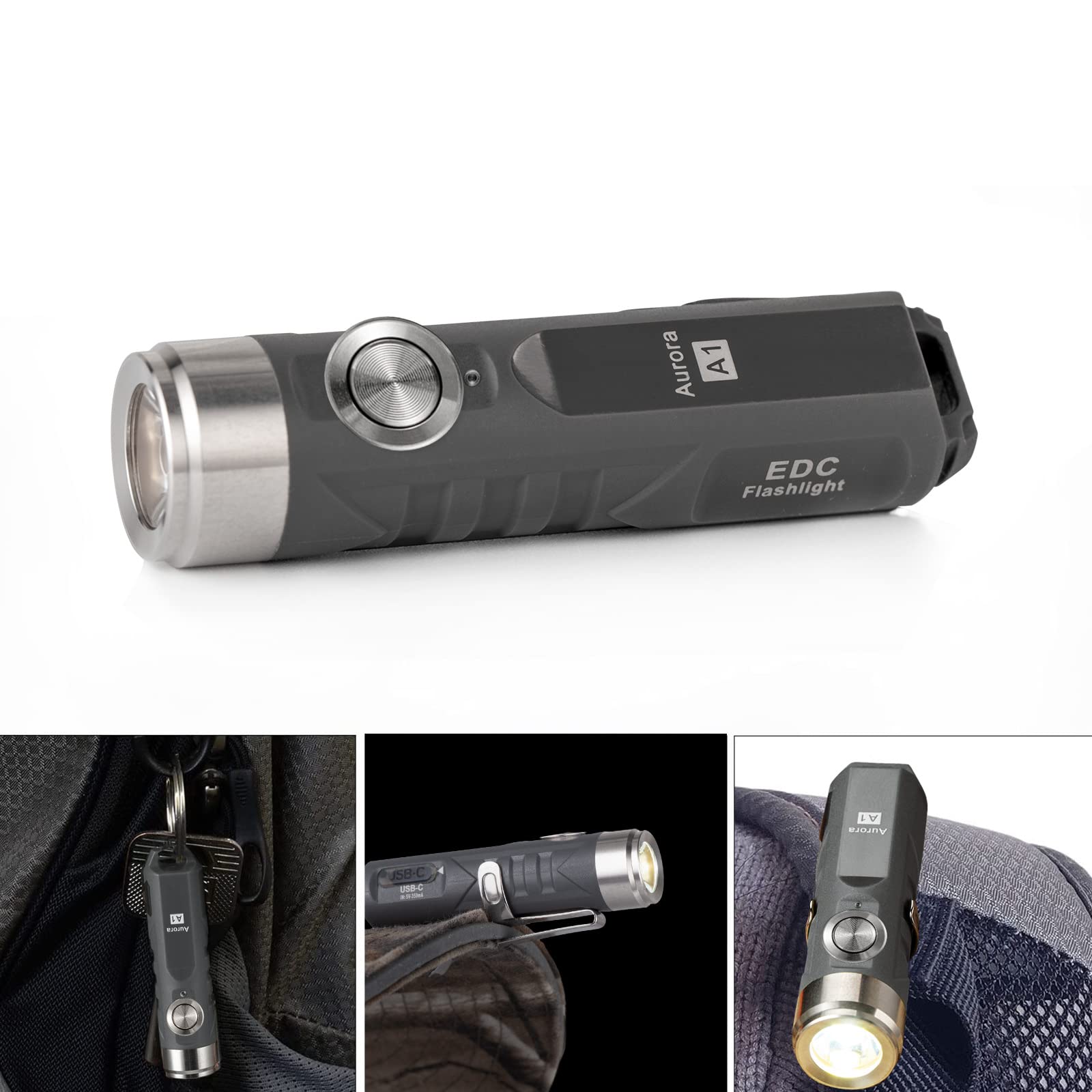 RovyVon A1 EDC Flashlight Bundle with A33 Penlight - Ultra-Bright Pocket Flashlight for Camping, Hiking, Emergency & Everyday Carry (EDC)