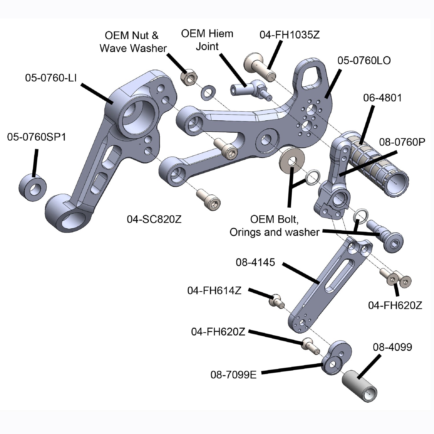 Aprilia RS660 Complete Rearset Kit with Pedals - High-Performance Adjustable Footpegs for Racing & Track Days - Perfect for Aprilia RS660 Motorcycle Upgrades