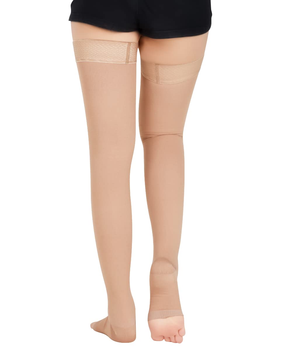 20-30 mmHg Medical Thigh High Compression Stockings for Women & Men - Firm Support & Improved Circulation with Silicone Grip Dots - Ideal for Varicose Veins, Pregnancy, Travel & Post-Surgery Recovery