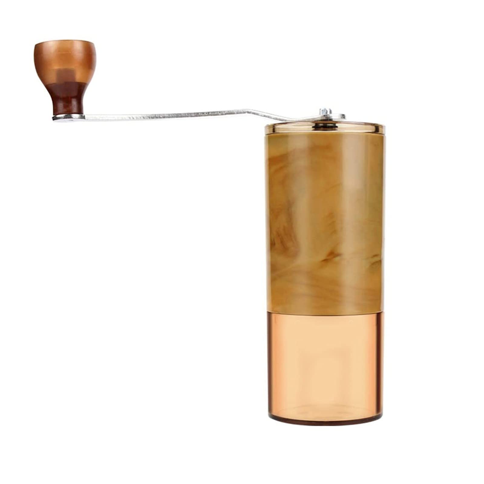 HEMOTONE Portable Handheld Coffee Grinder - Stainless Steel Manual Coffee Bean Grinder with Detachable Crank (5.5x5.5x17cm) - Perfect for Camping, Travel & Home Brewing Fresh Ground Coffee