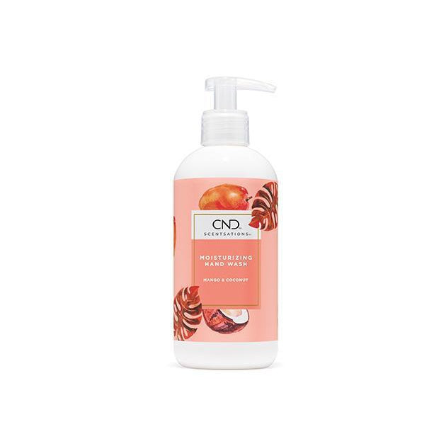 CND Scentsations Mango & Coconut Hand Wash 13.2 fl oz - Refreshing Moisturizing Liquid Soap for Kitchen, Bathroom & Office Use