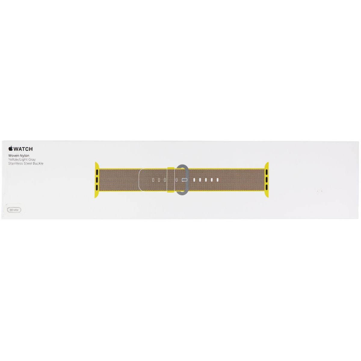 Apple Watch Band 38mm & 40mm - Woven Nylon Strap in Yellow & Light Gray | Comfortable, Durable & Stylish for Workouts, Running & Everyday Wear