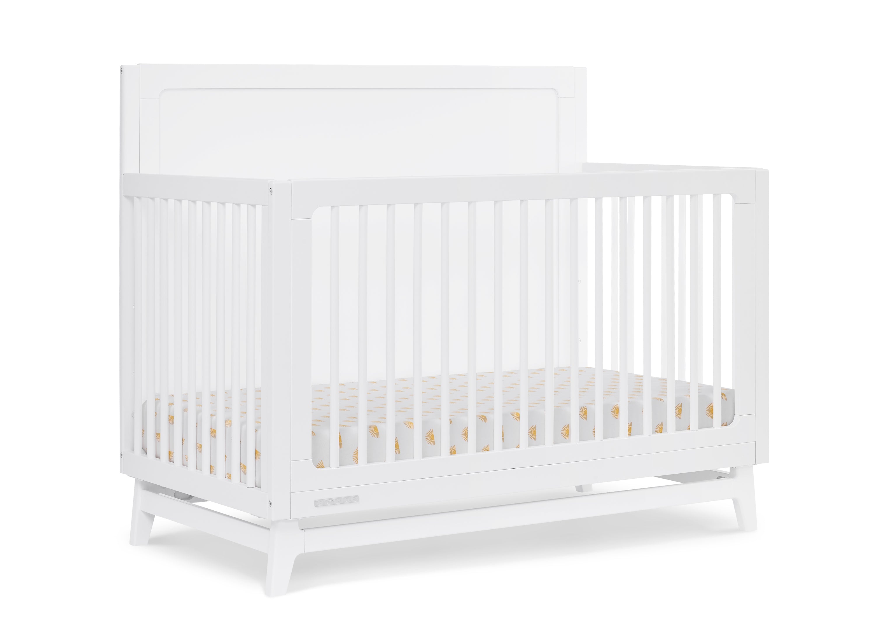 Convertible 6-in-1 Baby Crib by Spencer - Nursery Furniture That Grows with Your Child from Newborn to Toddler Bed