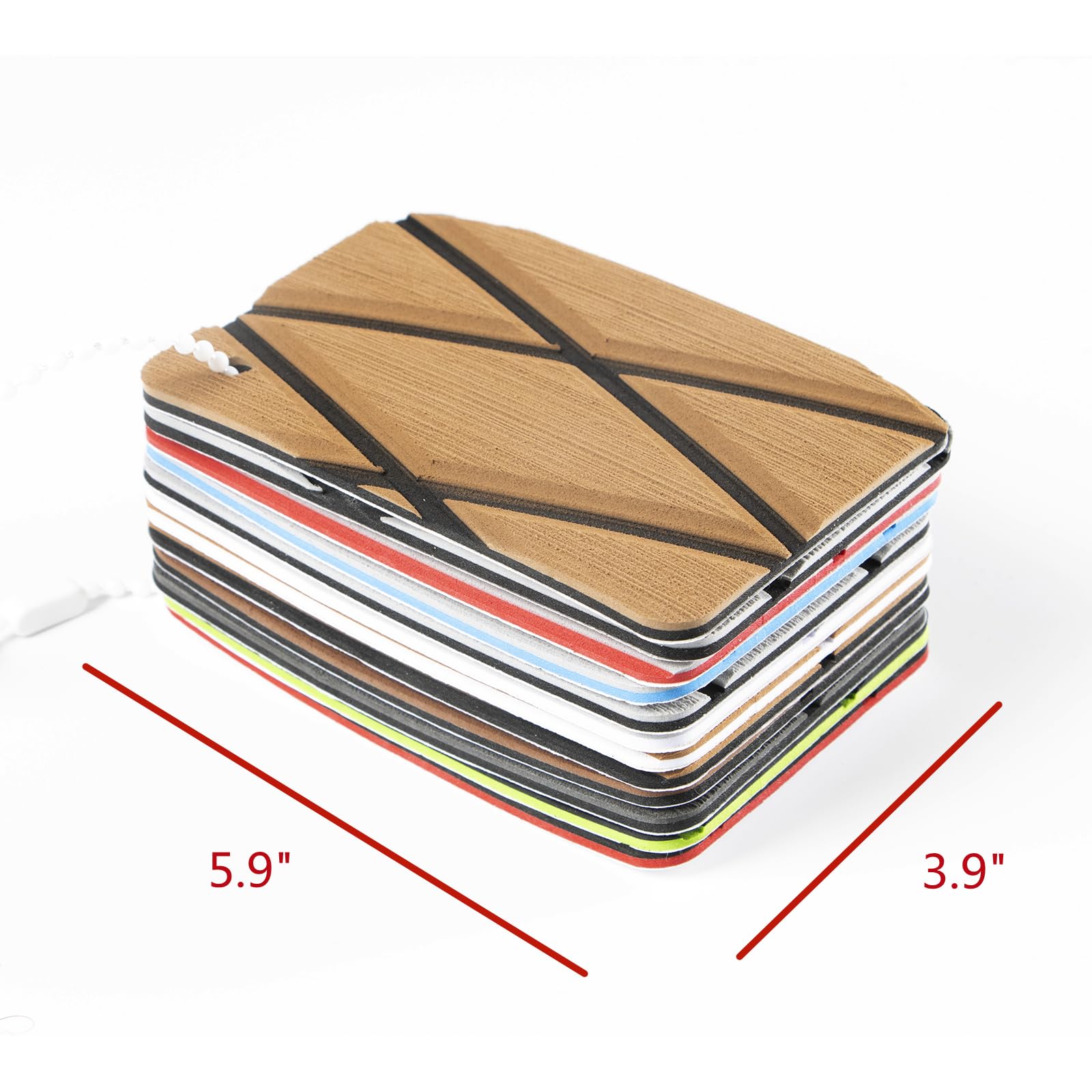 KXKZREN EVA Foam Boat Flooring Sample Cards - Waterproof Self-Adhesive Decking Sheets for Motorboats, Yachts, Kayaks & Marine Applications - Faux Teak Deck Mat Samples for DIY Boat Upgrades & Deck Protection