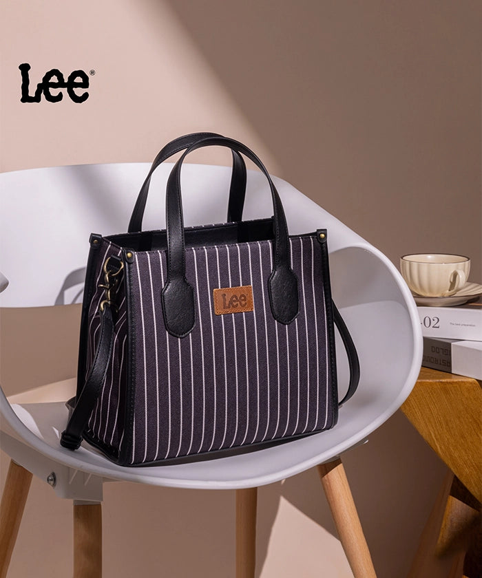 LEE Striped Canvas Tote Bag for Women - Durable & Stylish Large Shoulder Bag - Perfect for Shopping, Beach, Work & Travel Accessories