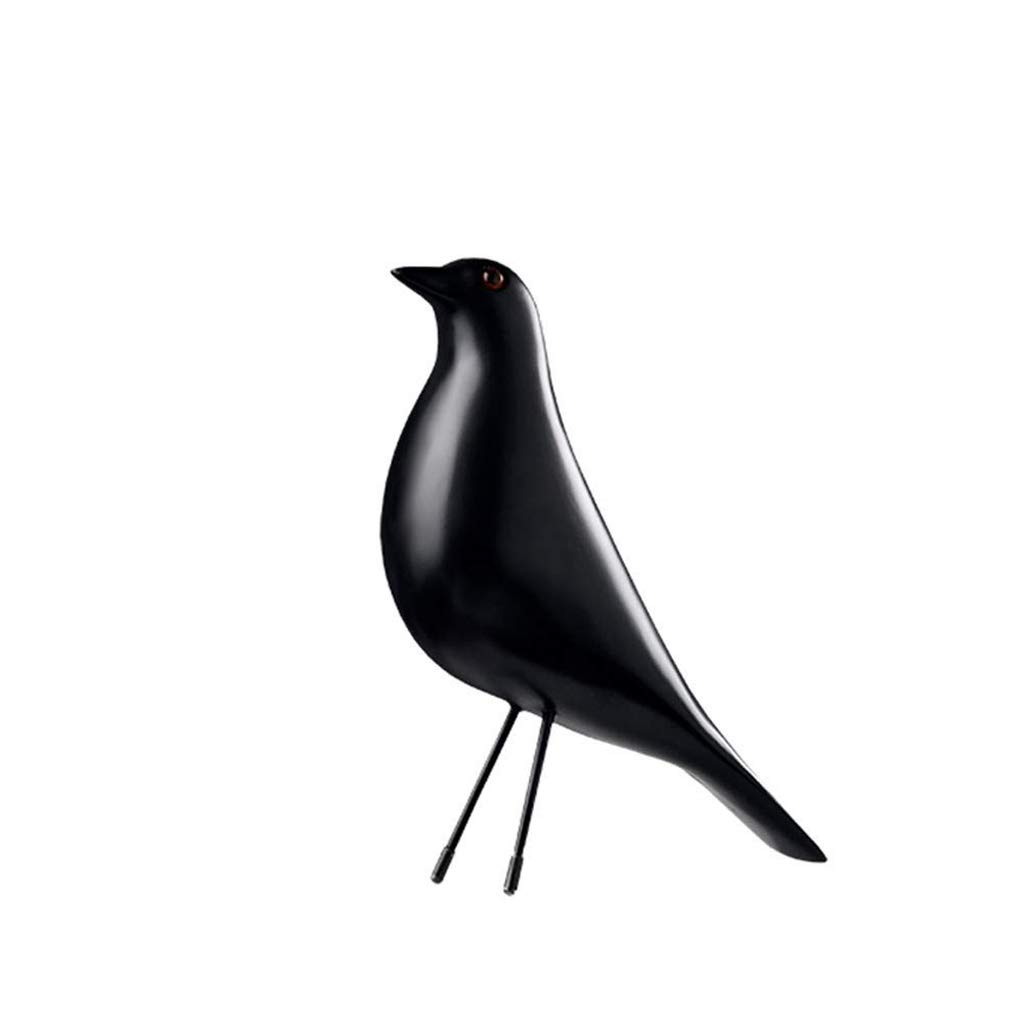 Elegant Resin Peace Dove Ornament - Black Home Decor for Living Room, Bedroom & Office | Handcrafted Decorative Accent for Shelves, Tables & Walls