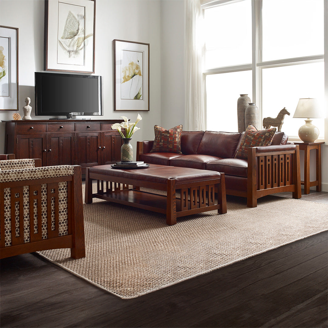 Premium Highland Sofa - Modern Comfortable Couch for Living Room, Lounge & Home Theater - Soft Fabric Upholstery with Sturdy Wooden Frame