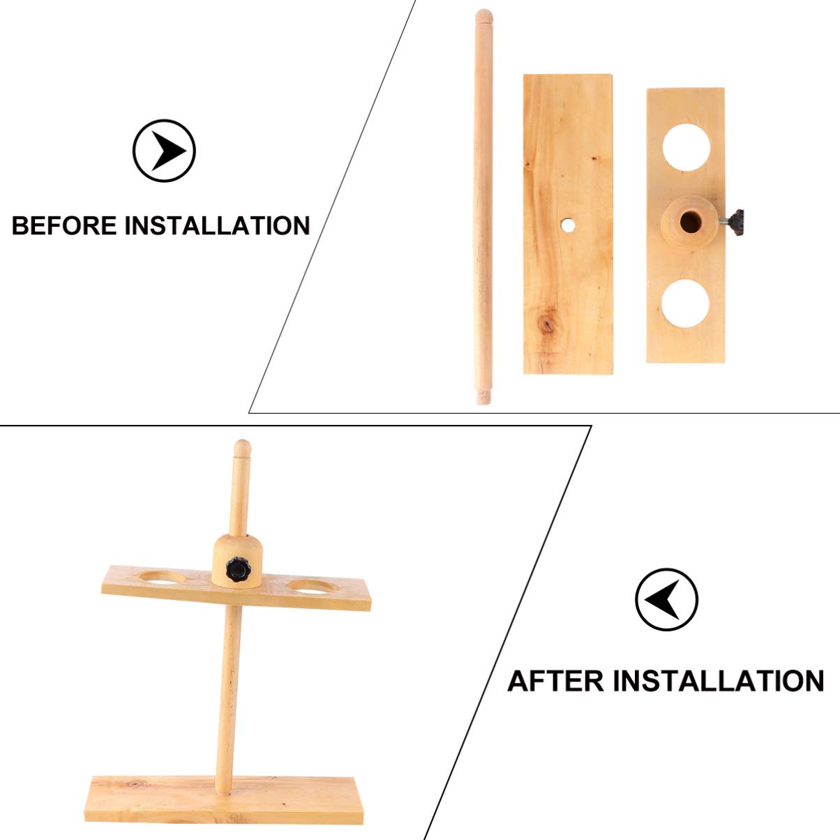 Portable Wooden Laboratory Funnel Stand - Dual Hole Chemistry Funnel Holder for Lab & Home Use | Perfect for Science Experiments, DIY Projects & Organized Storage
