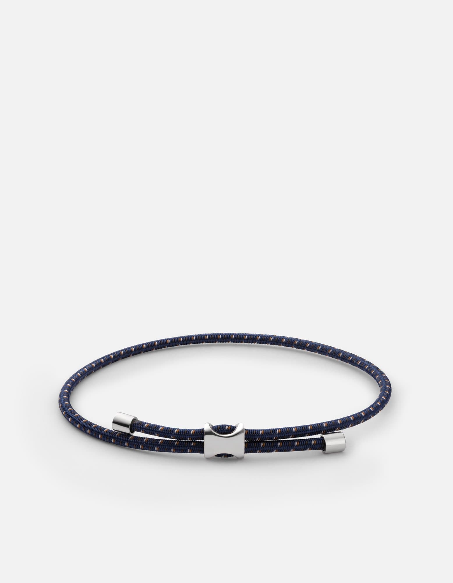 Orson Pull Bungee Rope Bracelet - Adjustable Sterling Silver Jewelry for Men & Women - Perfect for Outdoor Activities, Workouts, and Everyday Wear