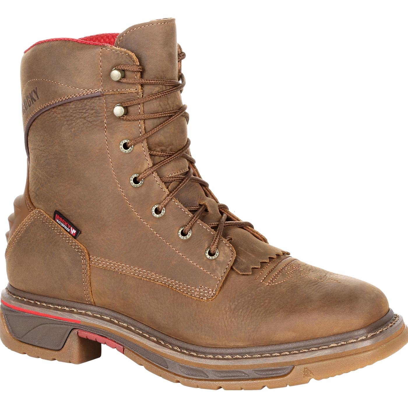ROCKY Iron Skull Composite Toe Waterproof Western Work Boots for Men - Durable Safety Footwear for Construction, Ranch & Outdoor Work