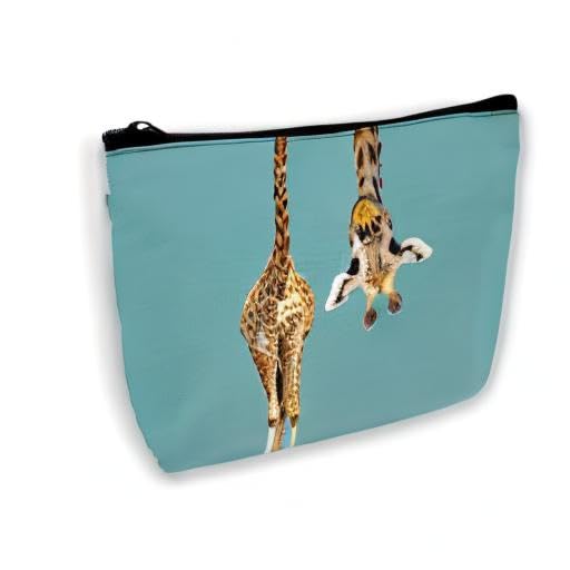 Funny Giraffe Makeup Bag for Women - Travel Cosmetic Organizer for Toiletries