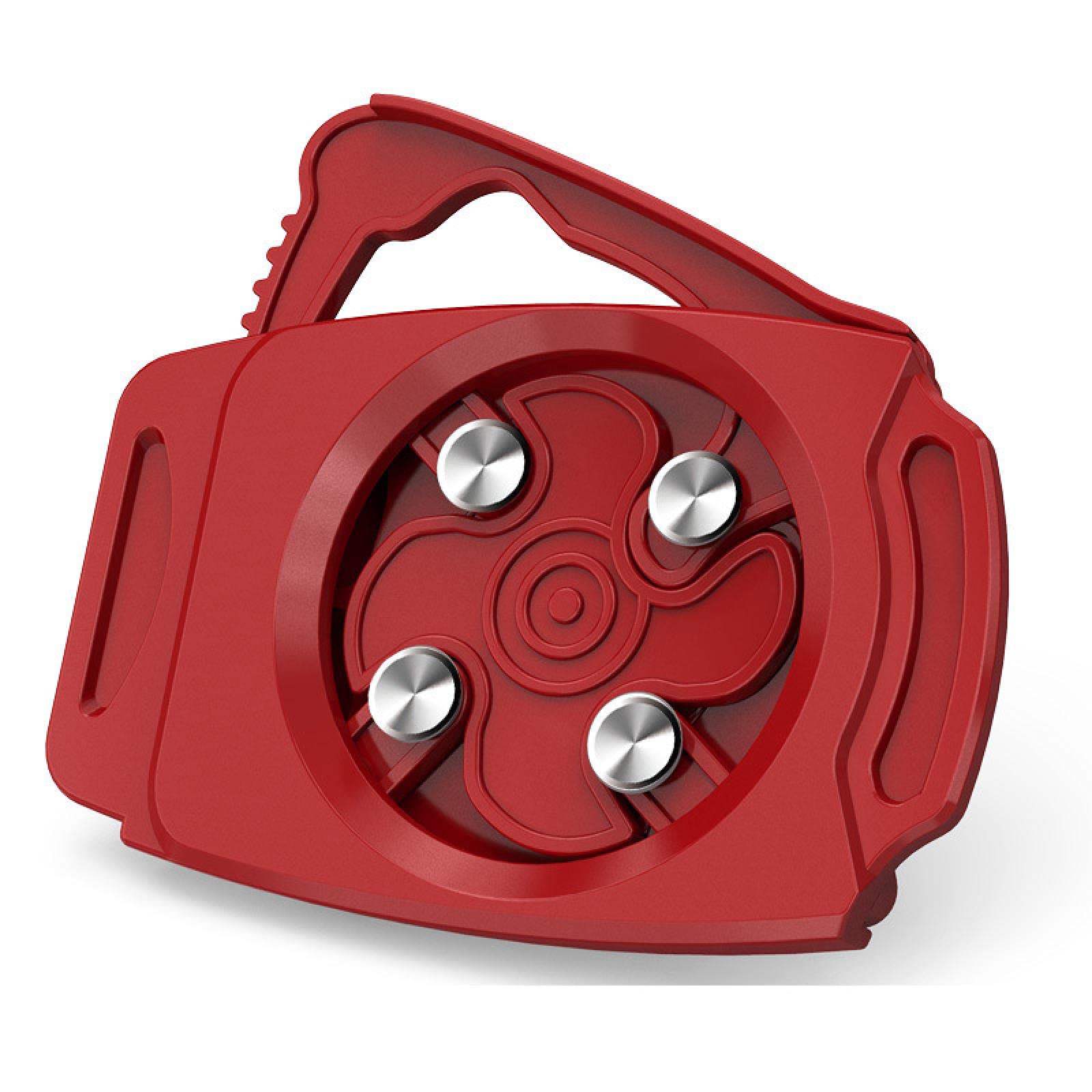 Professional Heavy Duty Can Opener - Strong Kitchen Can Opener with Bottle Opener Function, Red (Perfect for Camping, Picnics & Emergency Preparedness)