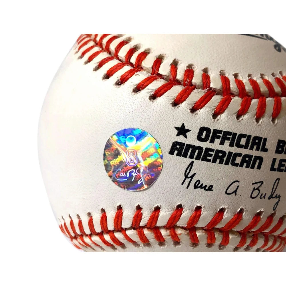 Cal Ripken Jr. #8 Autographed Official MLB Baseball with COA & Hologram - Baltimore Orioles Memorabilia for Collectors & Sports Fans - Perfect for Display, Gifts, and Sports Memorabilia Collections