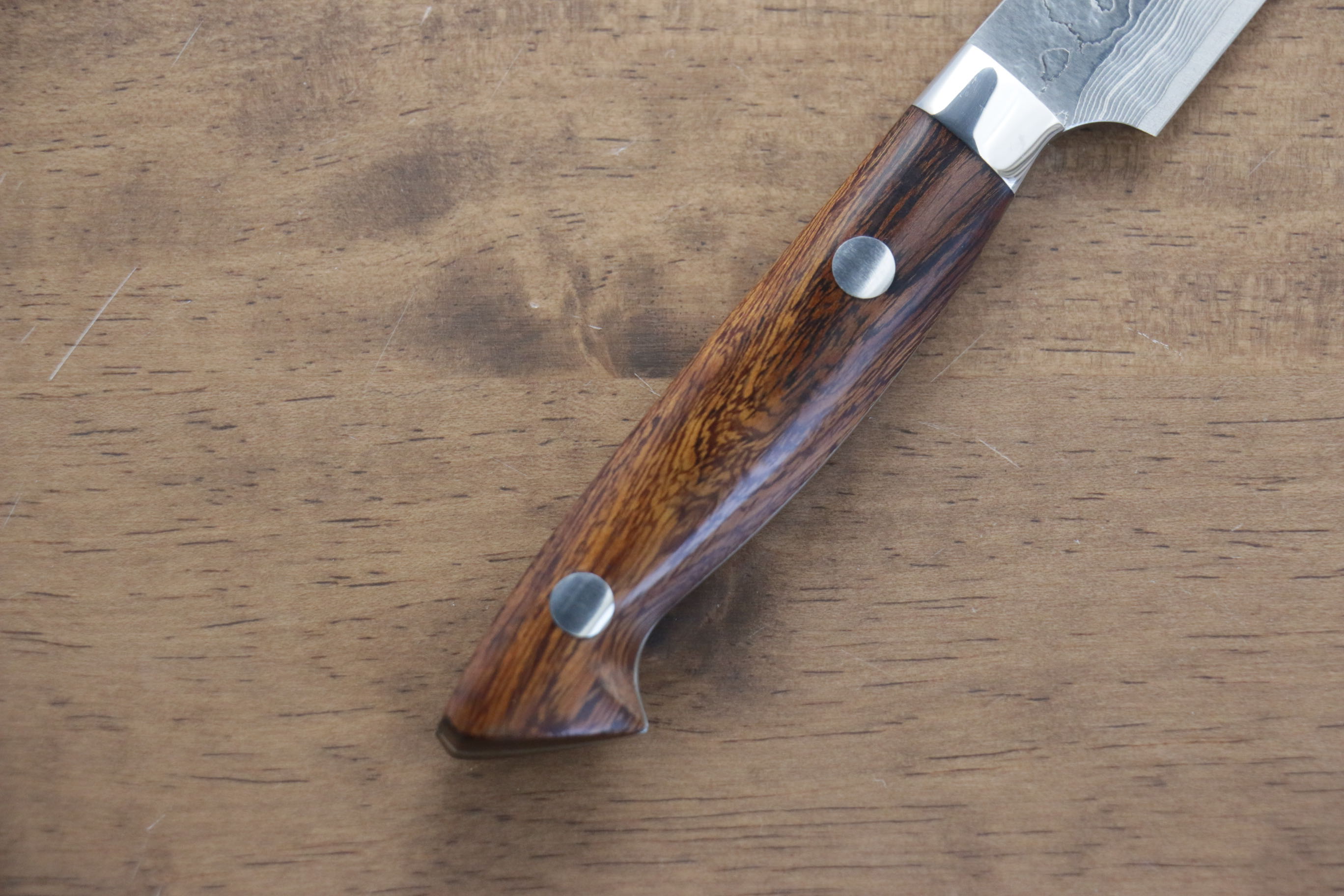 Premium Kazuo Nomura VG10 Damascus Petty Utility Knife 100mm with Ironwood Handle - Perfect for Slicing, Peeling & Precision Kitchen Tasks