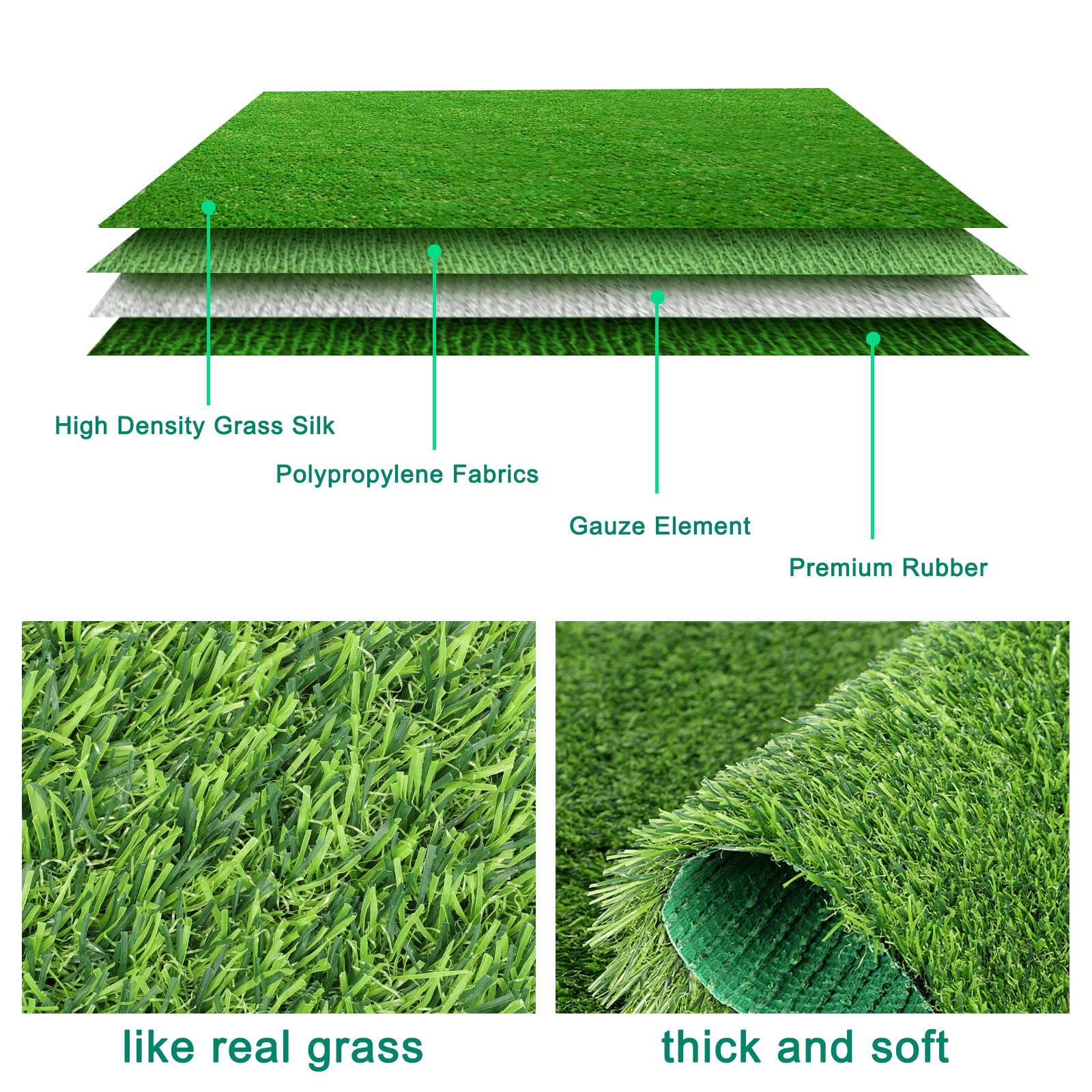 8 Pack Washable Artificial Grass Chicken Nesting Box Pads - 12