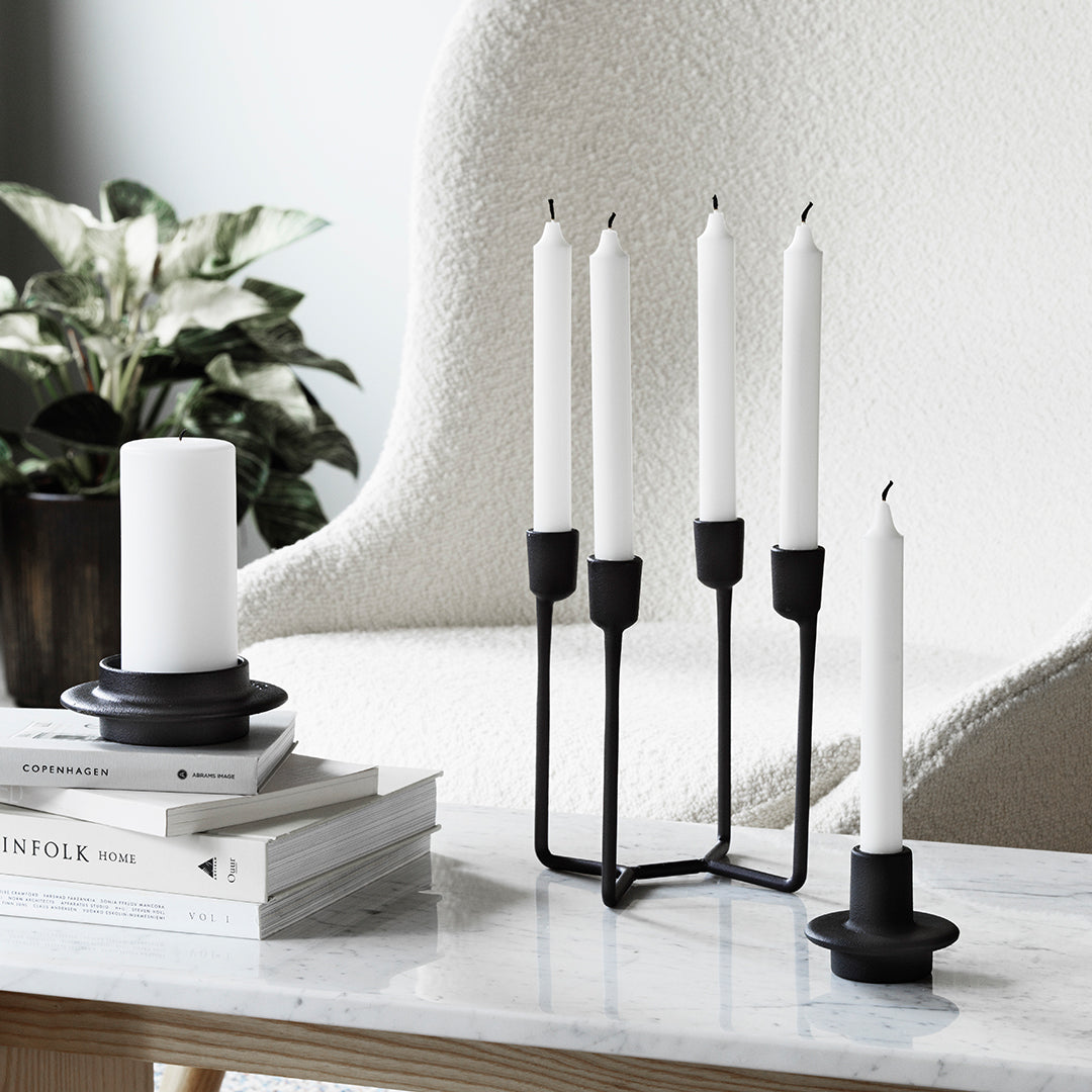 Heima Candlestick Set of 4 - Elegant Decorative Candlesticks for Dining Table, Wedding Centerpiece & Home Decor