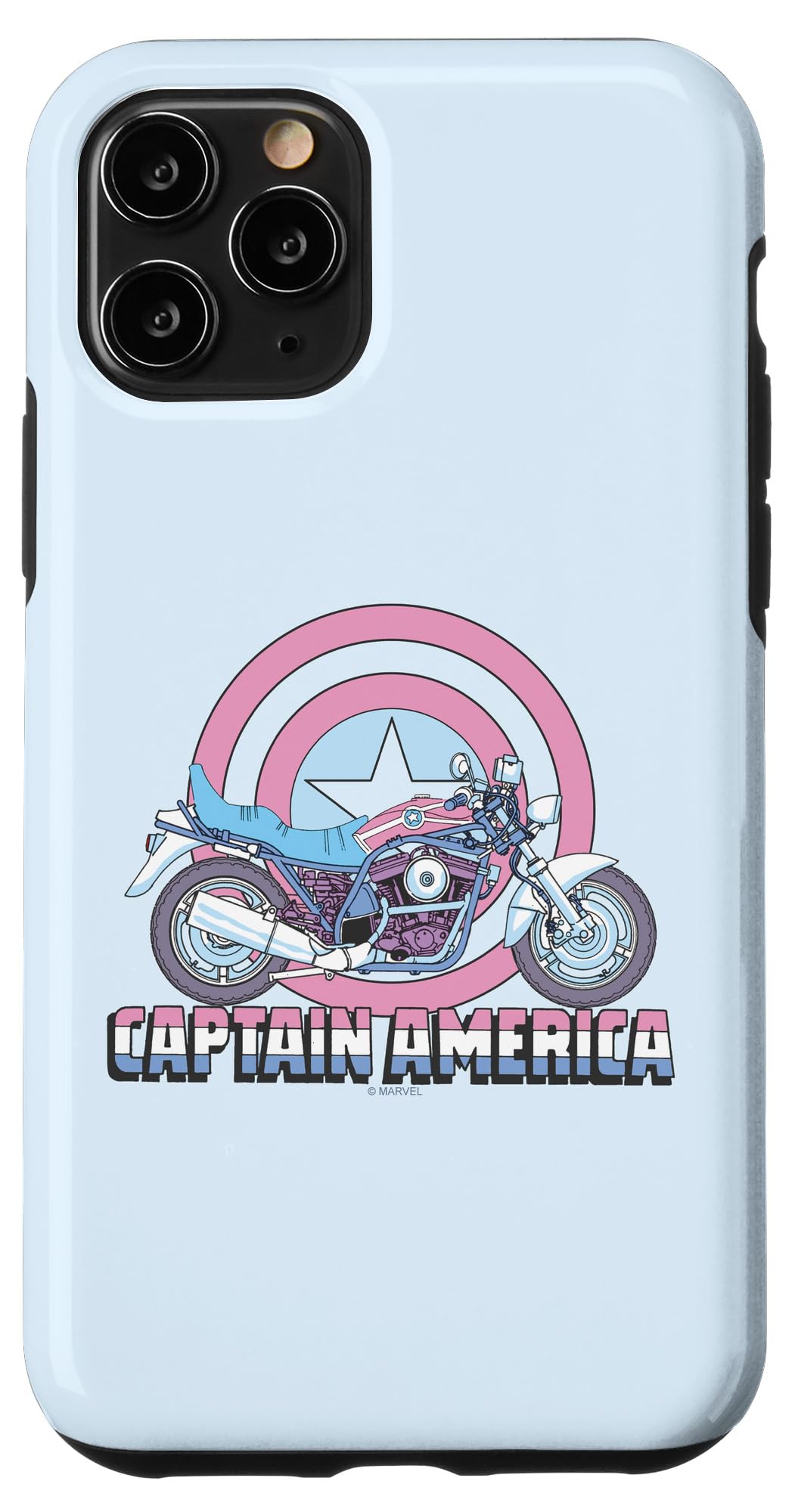 iPhone 11 Pro Marvel Captain America Motorcycle Case - Shockproof Protective Phone Cover for Superhero Fans | Perfect for Riding, Travel & Everyday Use