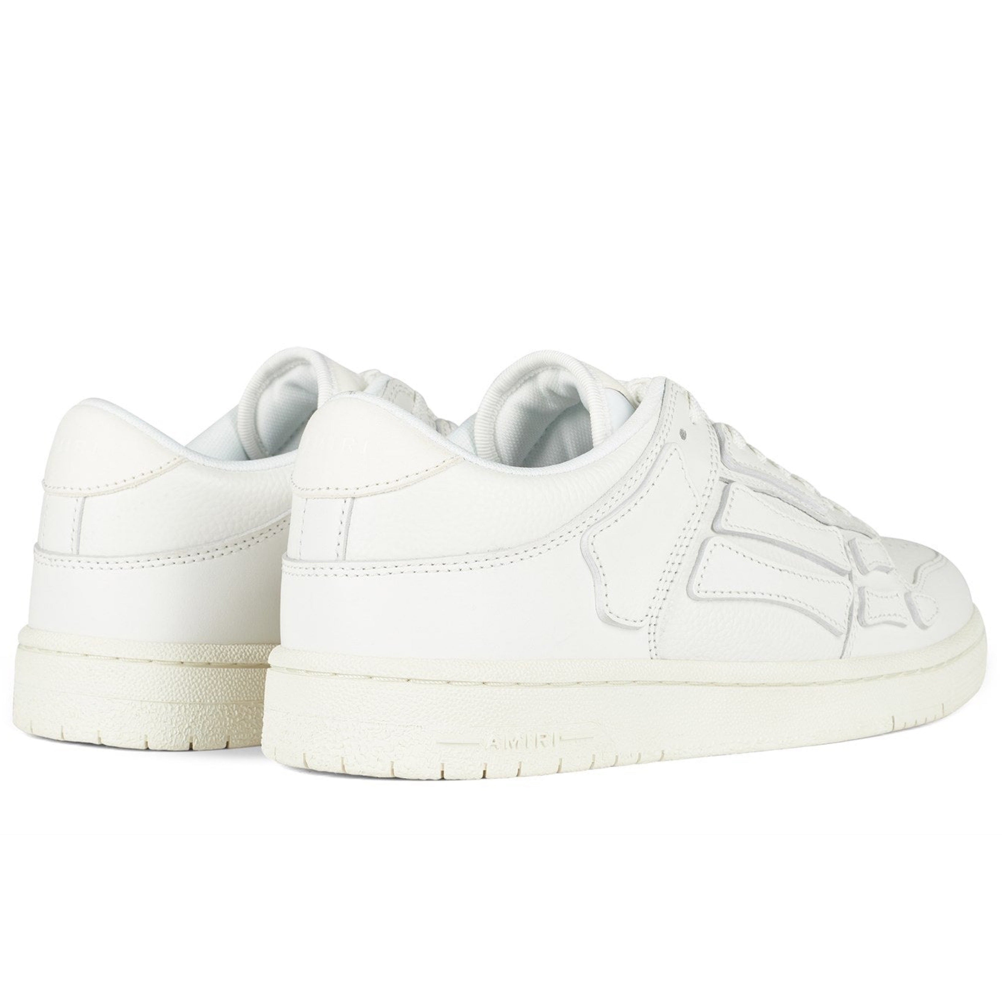 Amiri White Skeleton Low Top Sneakers - Men's Fashion Streetwear Shoes for Casual Wear & Urban Style