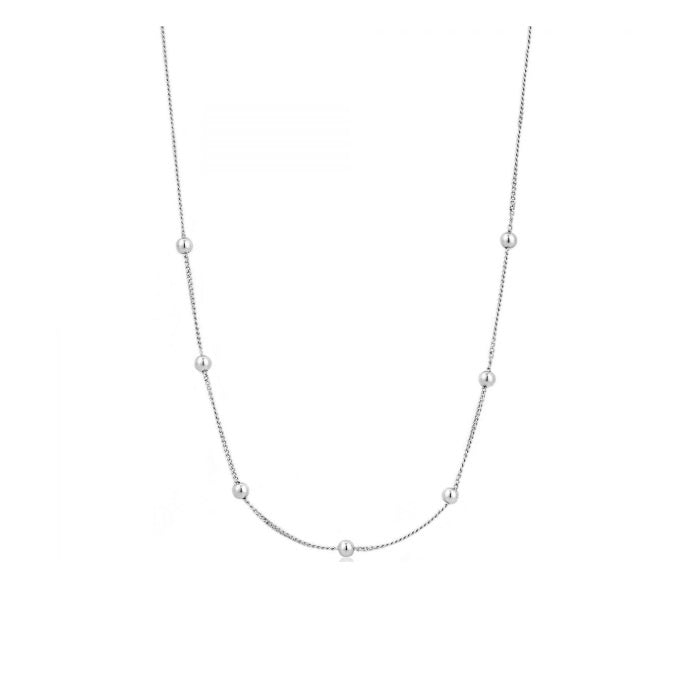 Elegant Silver Modern Beaded Necklace for Women - Trendy Layering Jewelry for Everyday Wear, Parties & Special Occasions