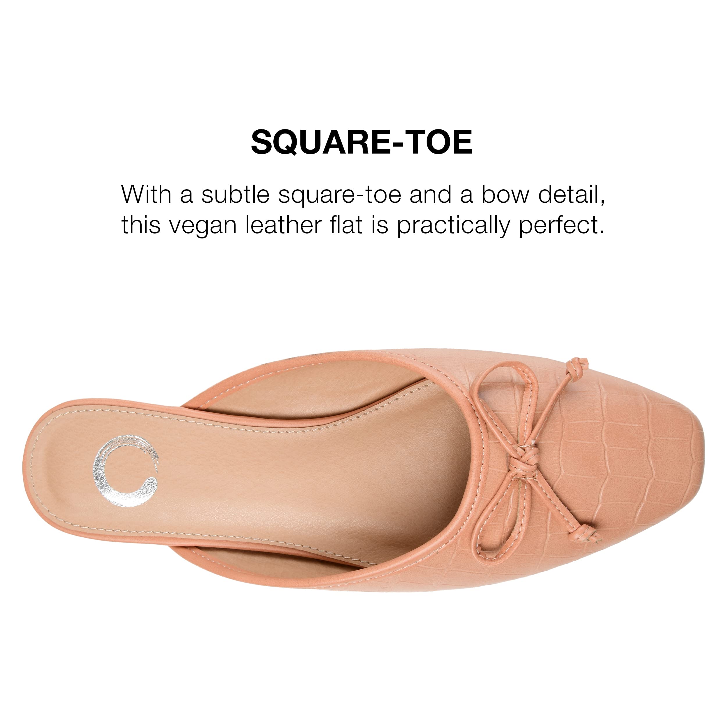 Journee Collection Women's Comfortable Ballet Flats - Lightweight Slip-On Shoes for Work, Travel & Everyday Wear