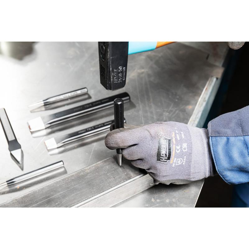 Hazet 750/6 6-Piece Professional Chisel, Drift Punch & Center Punch Set - Perfect for Metalworking, Automotive Repair & DIY Projects