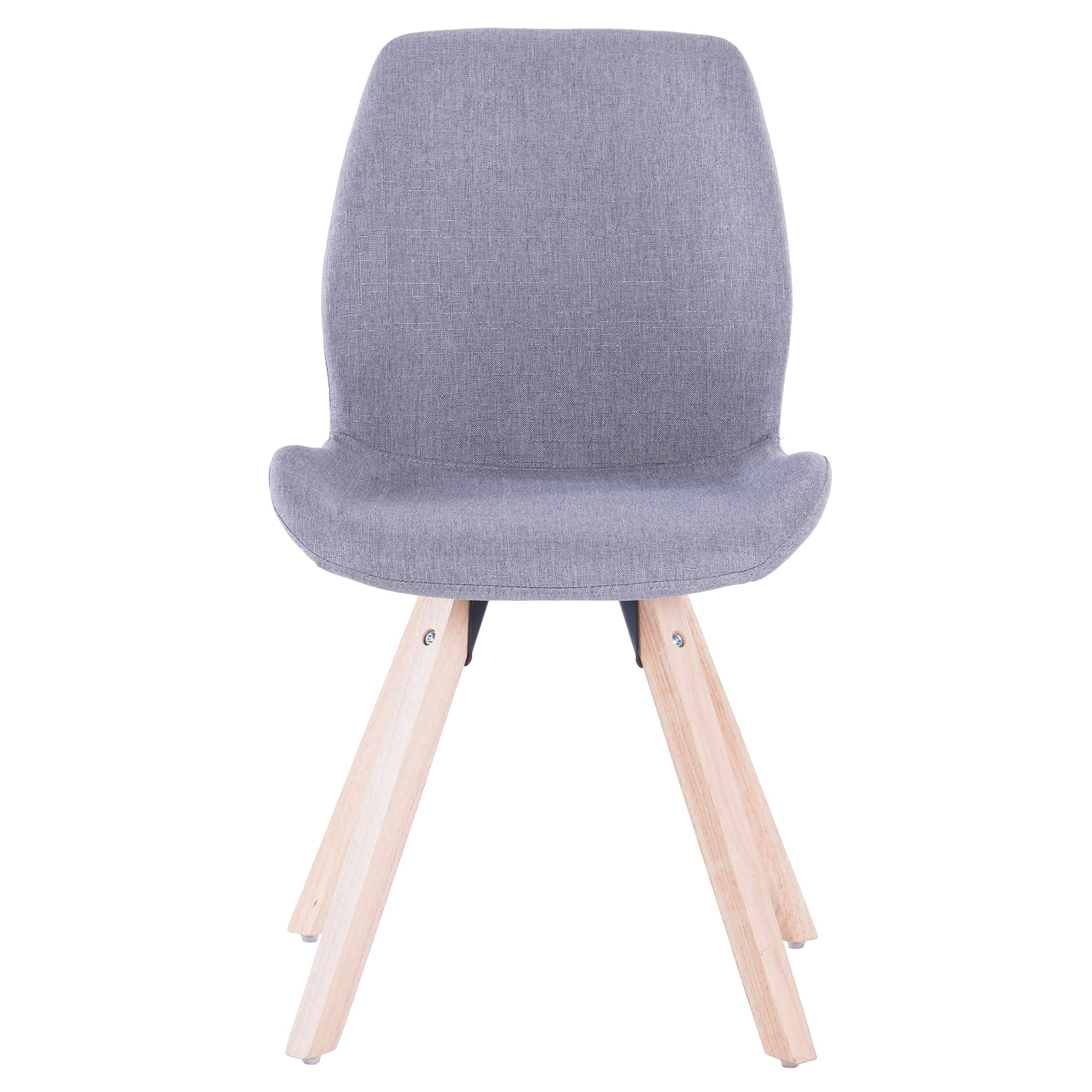 Porthos Home Modern Fabric Dining Chairs Set of 2 - Rubberwood Legs, Easy Assembly for Kitchen, Dining Room & Office - Comfortable Contemporary Seating