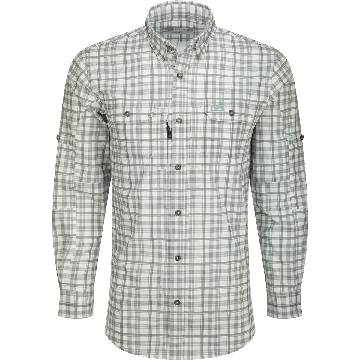 Hunter Creek Long Sleeve Plaid Shirt - Classic Window Pane Checkered Button Down for Men - Perfect for Casual Outings, Outdoor Adventures & Office Wear