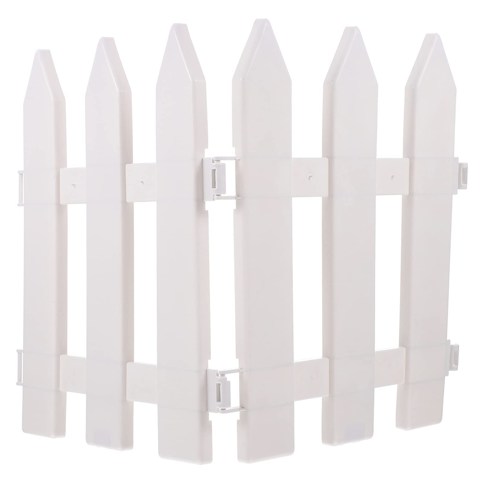 Hemoton 2-Pack White Picket Fence Panels - 24 Inch Decorative Garden Fencing for Flower Beds, Lawn Edging & Landscape Borders - Weather-Resistant Outdoor Decor for Yards, Patios & Cottage Gardens
