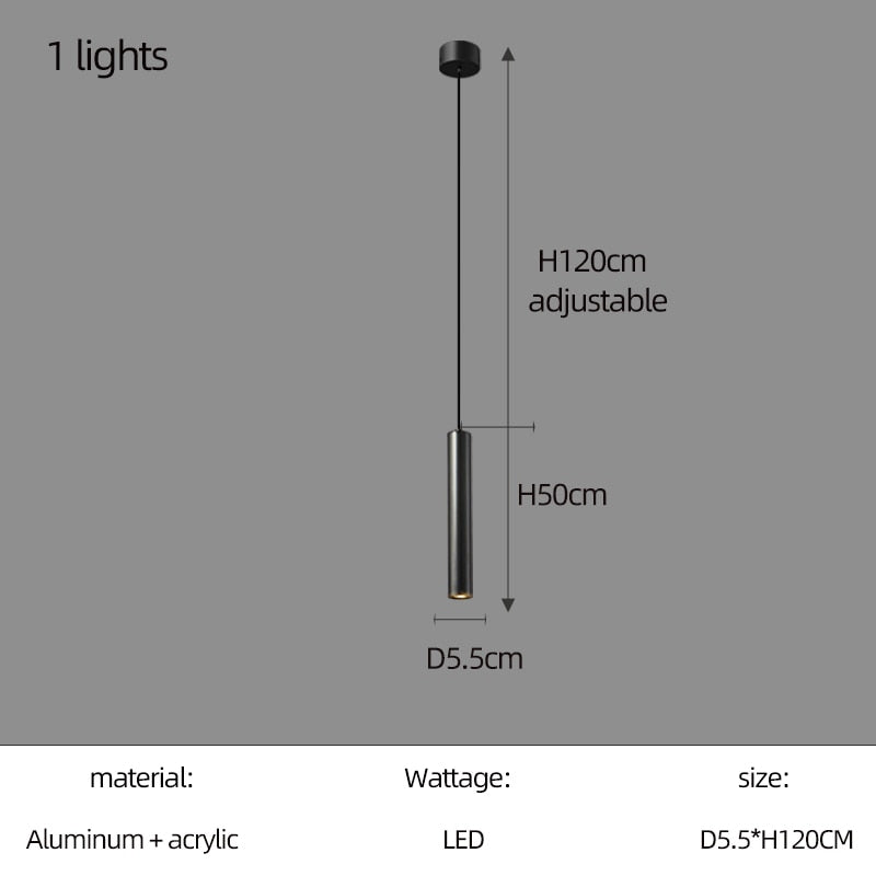 Modern Cylindrical Pendant Light Fixture for Staircase - Elegant LED Chandelier for Hallway, Foyer & Home Decor - Perfect for Contemporary Interior Lighting Design