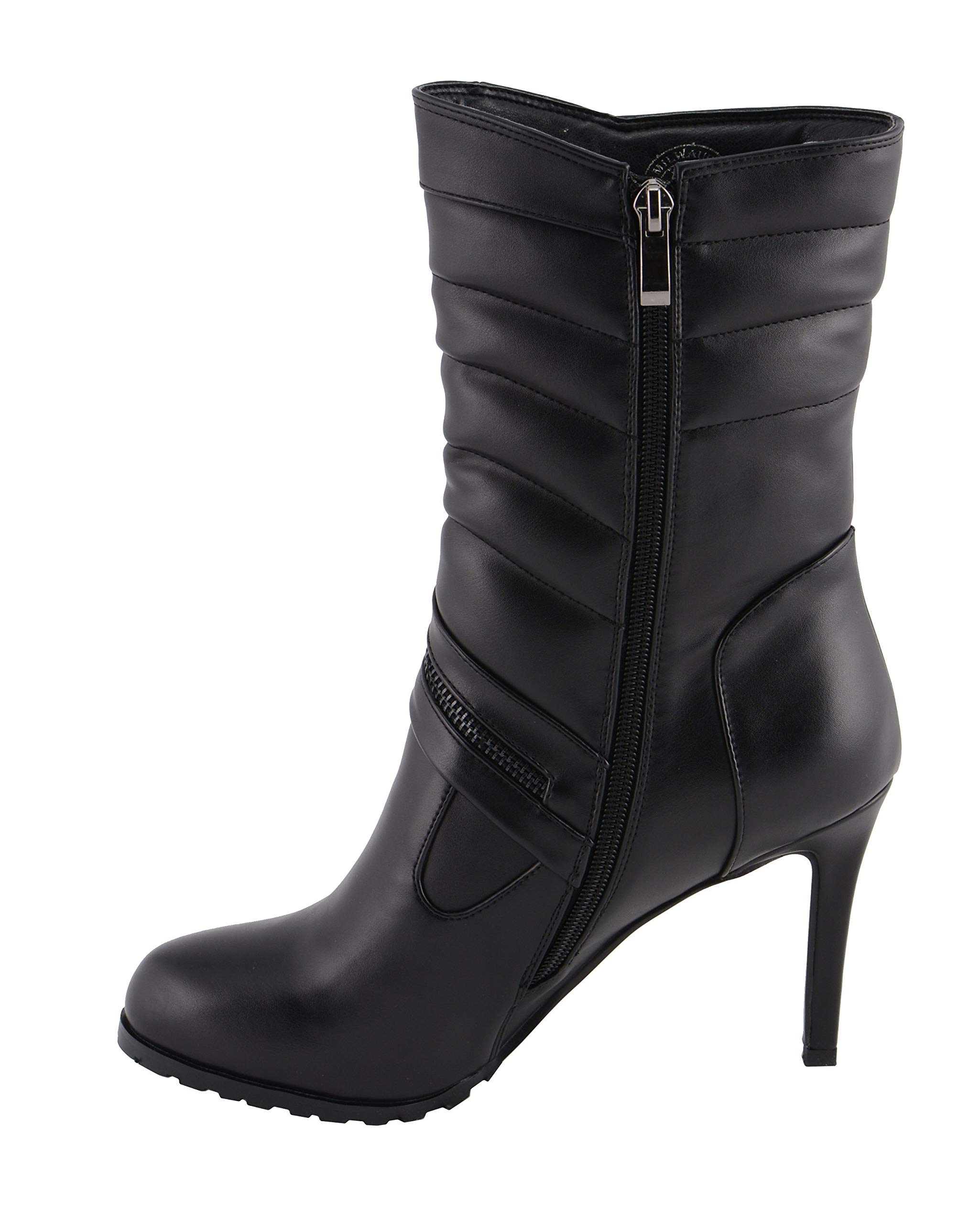 Milwaukee Performance Women's High Heel Boots with Side Zipper - Stylish Ankle Boots for Office, Party & Night Out