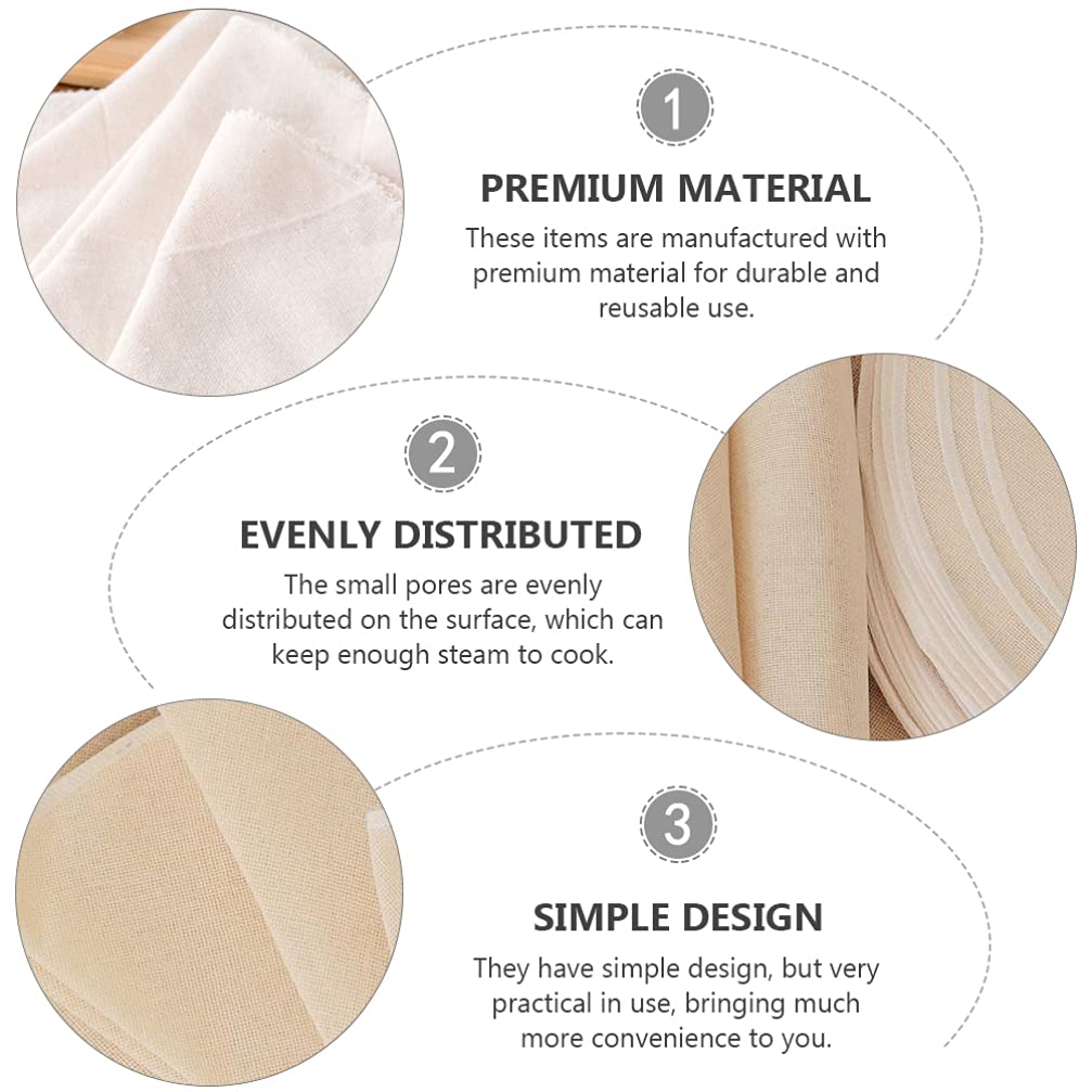 30Pcs Steamer Cloth Broiler Pan for Oven - Breathable Baking Mesh Mats, Non-Stick Cotton Steamed Bread Mat - Perfect for Dim Sum, Food Dehydrator & Bamboo Steamer - Ideal for Baking, Steaming & Healthy Cooking