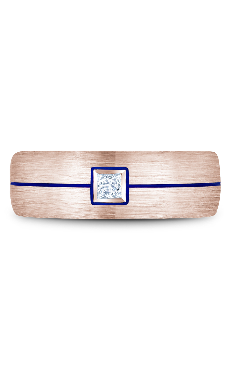 Bleu Royale Men's Wedding Band RYL 027RD75 - 14K Rose Gold Plated Tungsten Ring for Grooms, Engagement & Anniversary Gifts - Perfect for Formal Events & Special Occasions