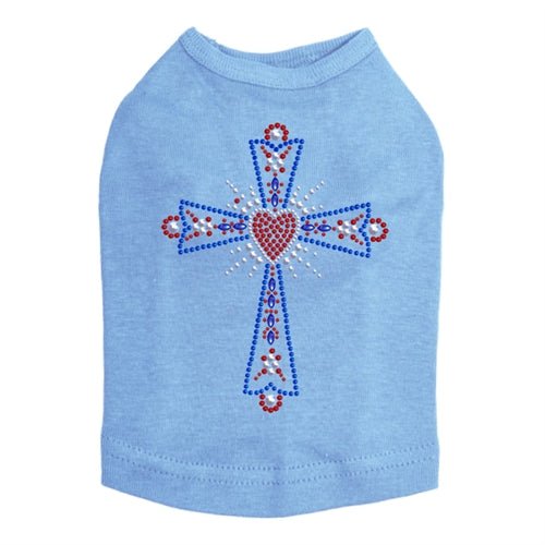 Red White & Blue Rhinestone Studded Tank Top - Patriotic Fashion for 4th of July & Summer Parties