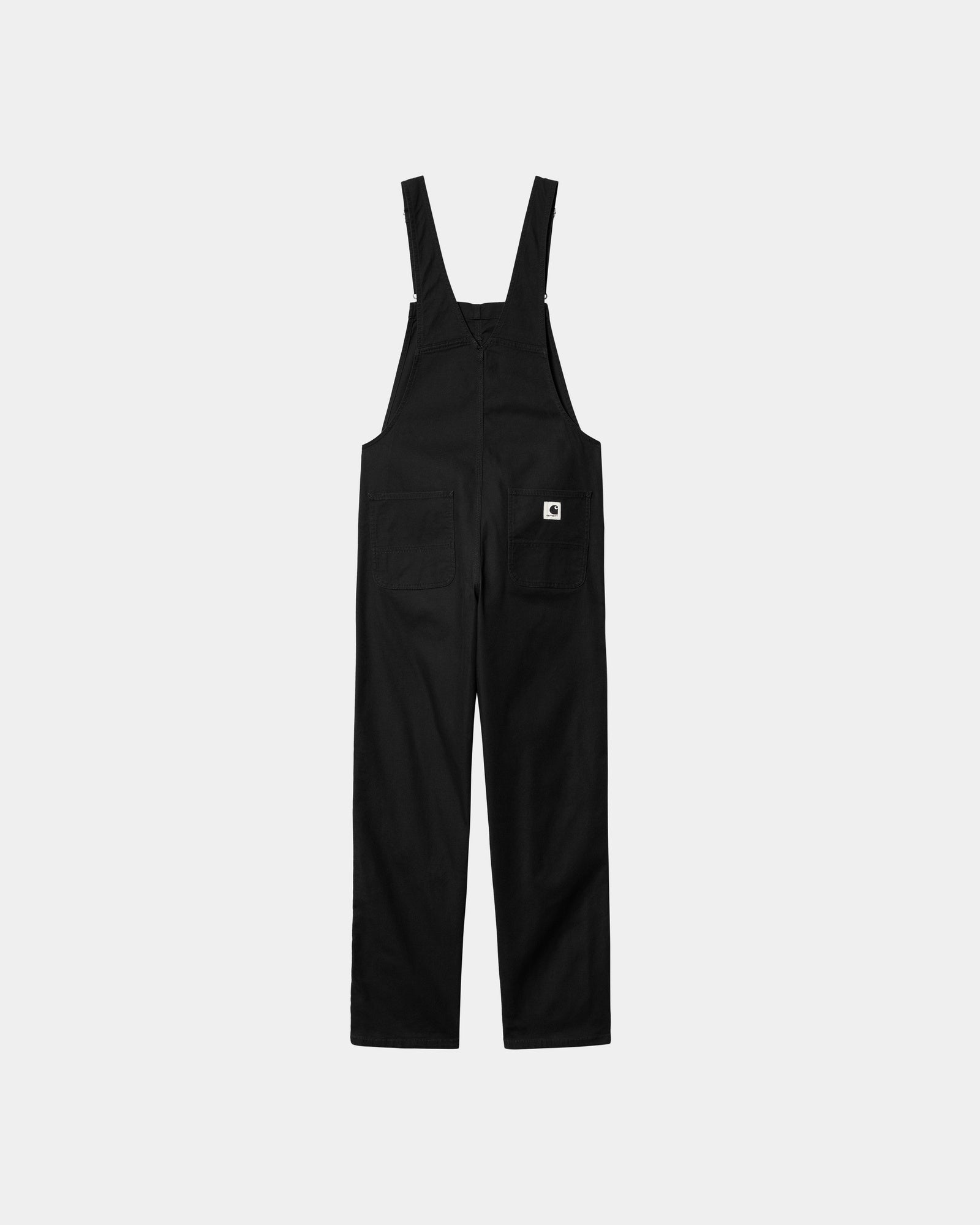 Women's Black Bib Overalls - Straight Leg Denim Jumpsuit for Casual Wear & Outdoor Activities