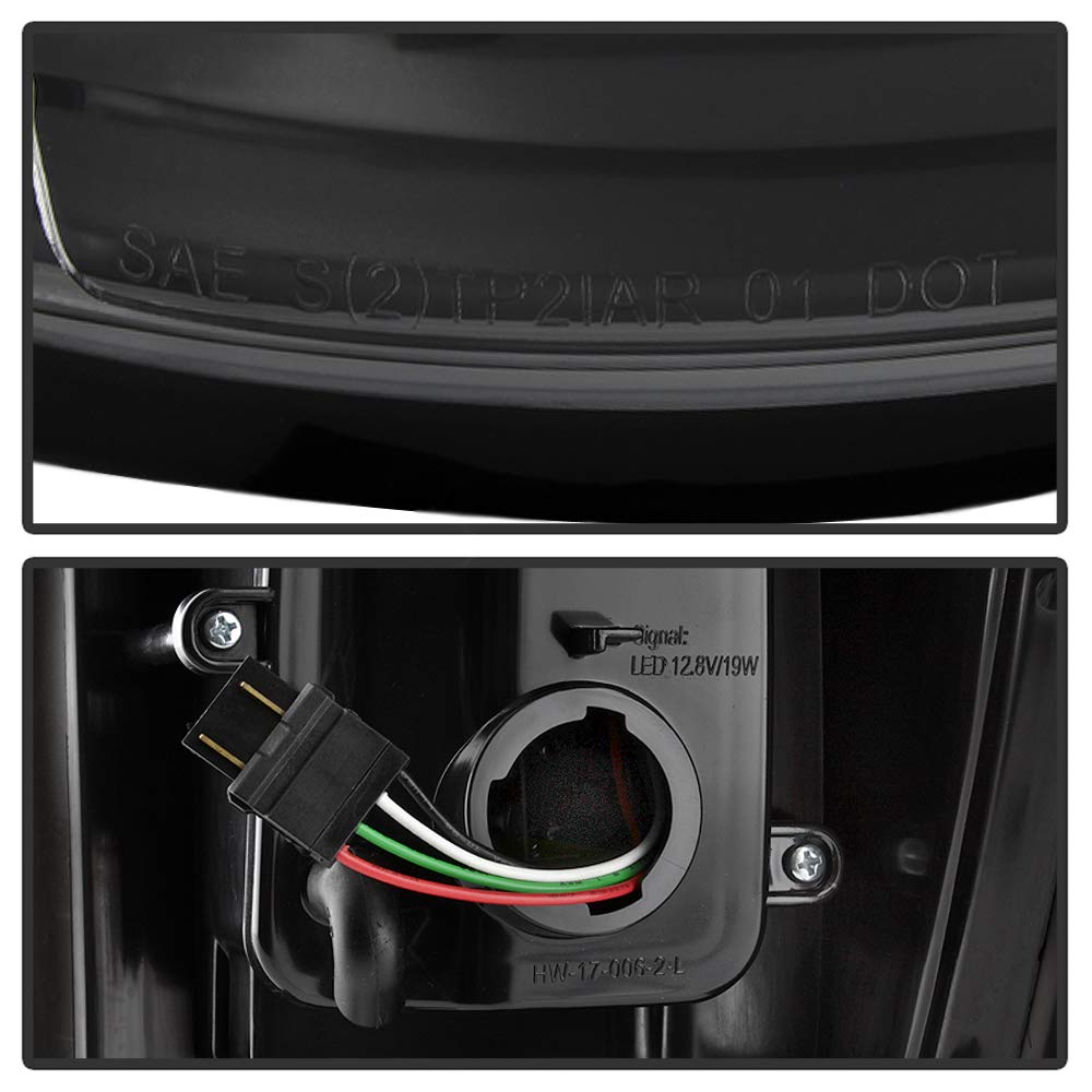 ACANII LED Tail Lights for 2002-2006 Chevy Avalanche 1500/2500 - Black Smoke Tube Style Brake Lamps (Driver & Passenger Side) - Durable & Bright Replacement for Enhanced Night Visibility & Safety