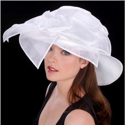 Elegant White Church Dress Hat for Women - Perfect for Sunday Services, Weddings & Special Occasions