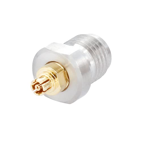 Precision 2.92mm Female to SMPM Female RF Microwave Adapter - DC to 40GHz, 50 Ohm, Stainless Steel - Perfect for Test Equipment & High-Frequency Applications