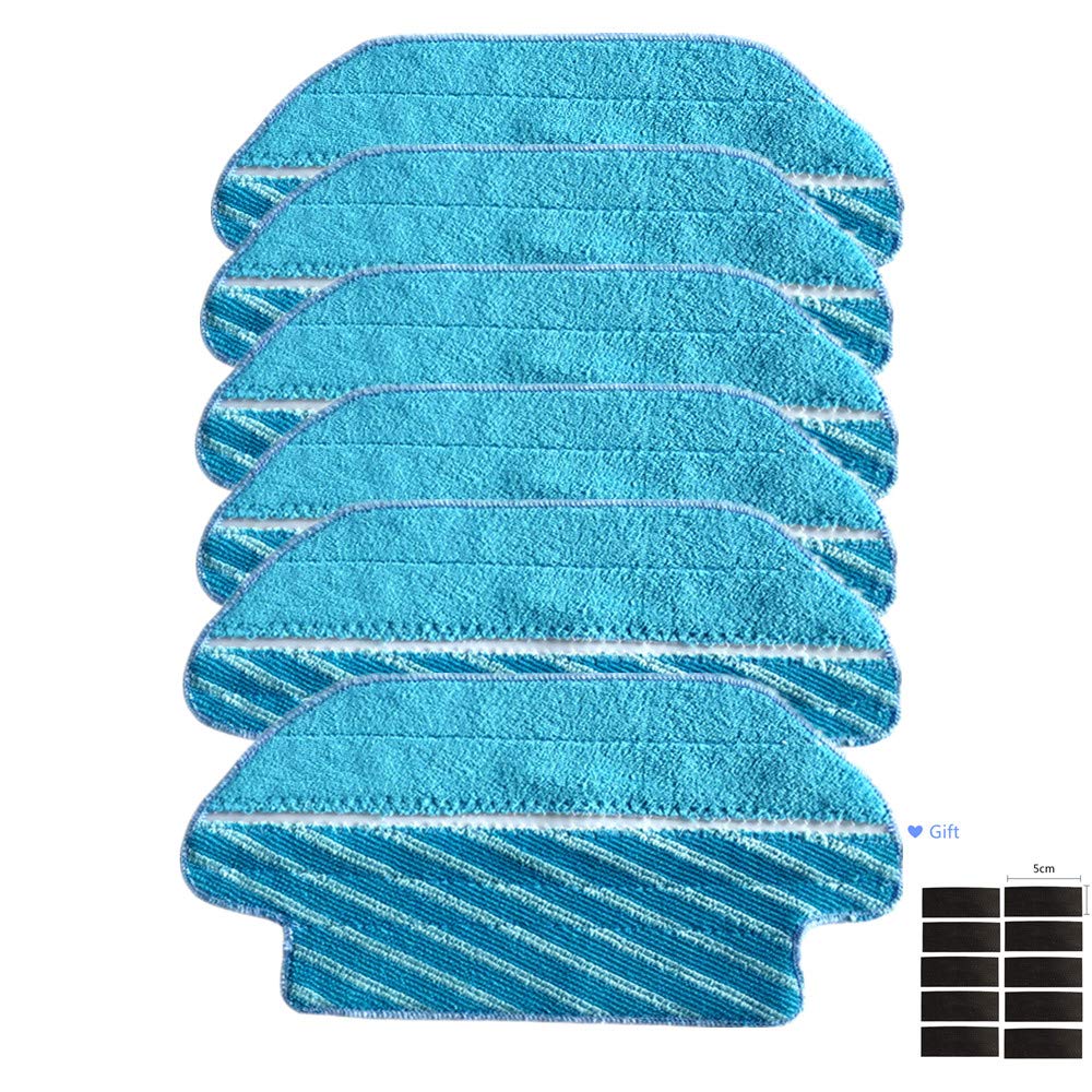 6-Pack Replacement Mopping Cloths for Conga 3490 Robot Vacuum Cleaner - Compatible with Love U Brand - Perfect for Hardwood Floors & Tile Cleaning