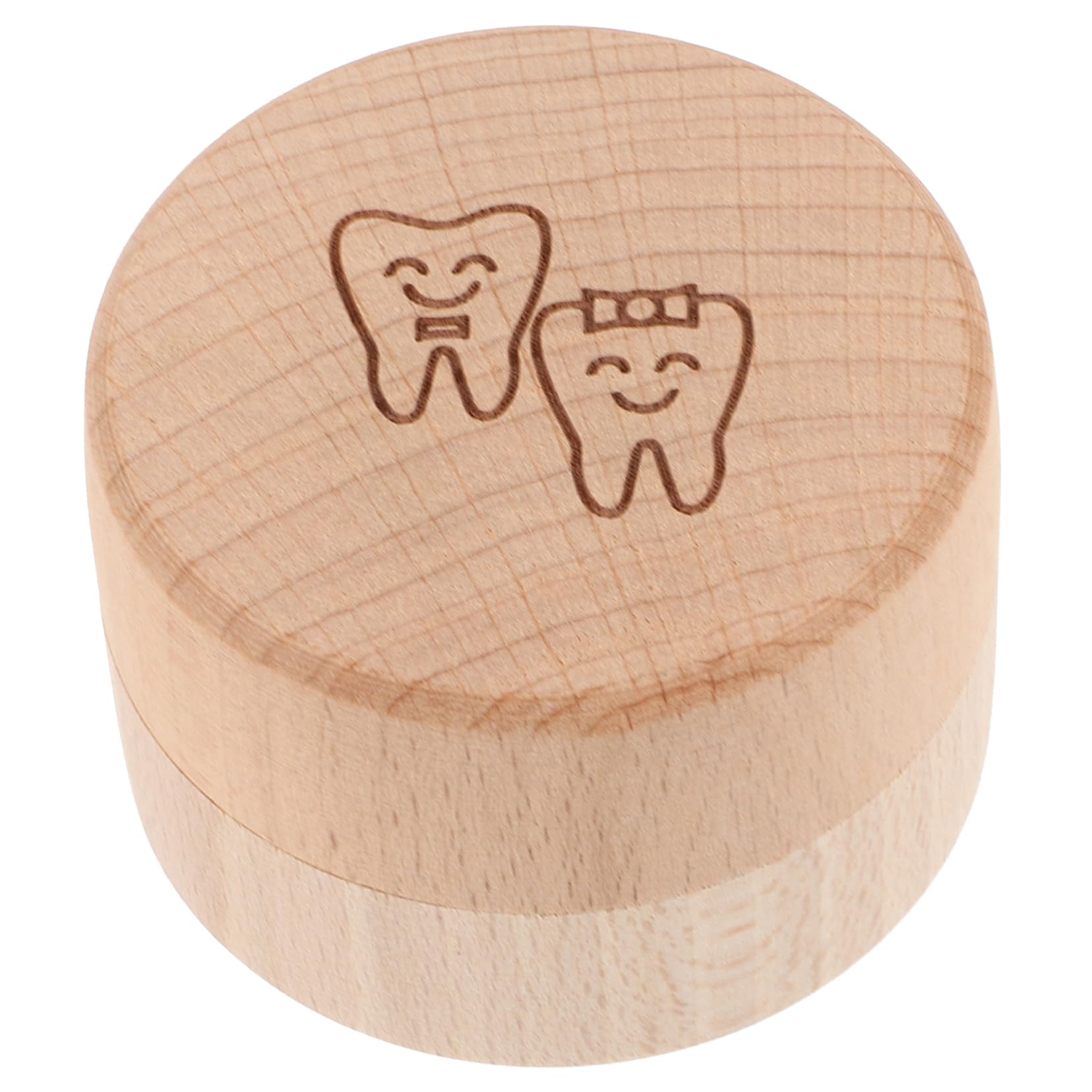 PRETYZOOM Wooden Tooth Saver Box for Kids - Baby Teeth Organizer & Keepsake Storage Container with Fetal Hair Holder - Perfect for Baby's First Tooth, Milestone Memories, and Nursery Decor